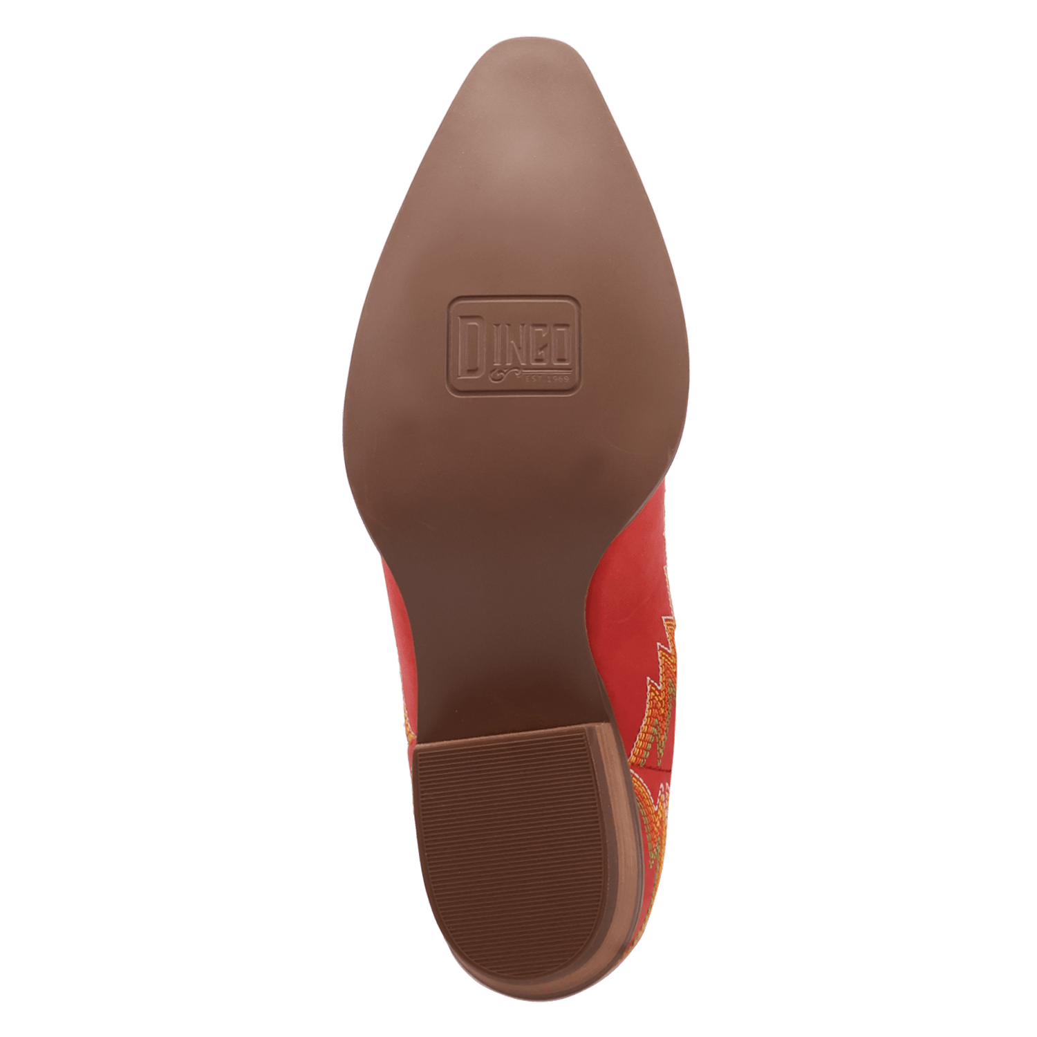 PRODUCT SHOT LAUREL LEATHER BOOTIE AT OUTSOLE ANGLE