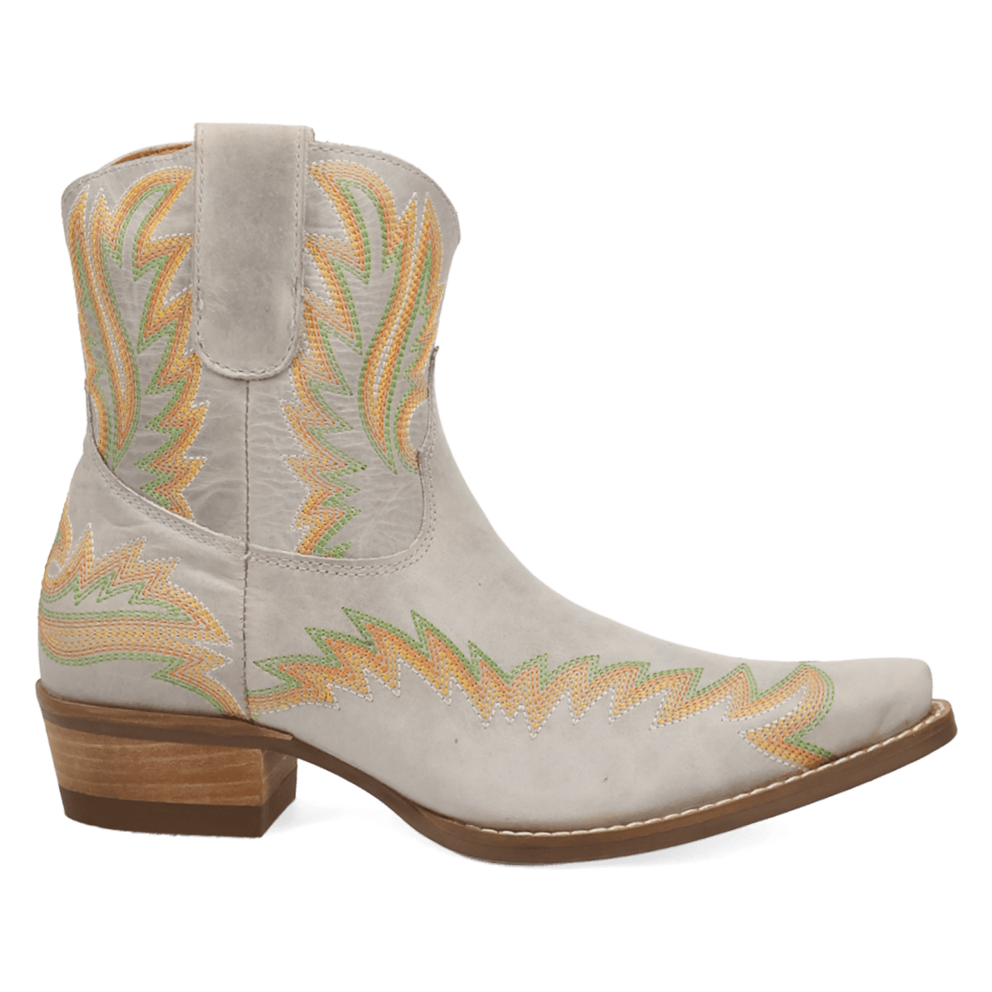 PRODUCT SHOT LAUREL LEATHER BOOTIE AT 90 DEGREE INSIDE ANGLE