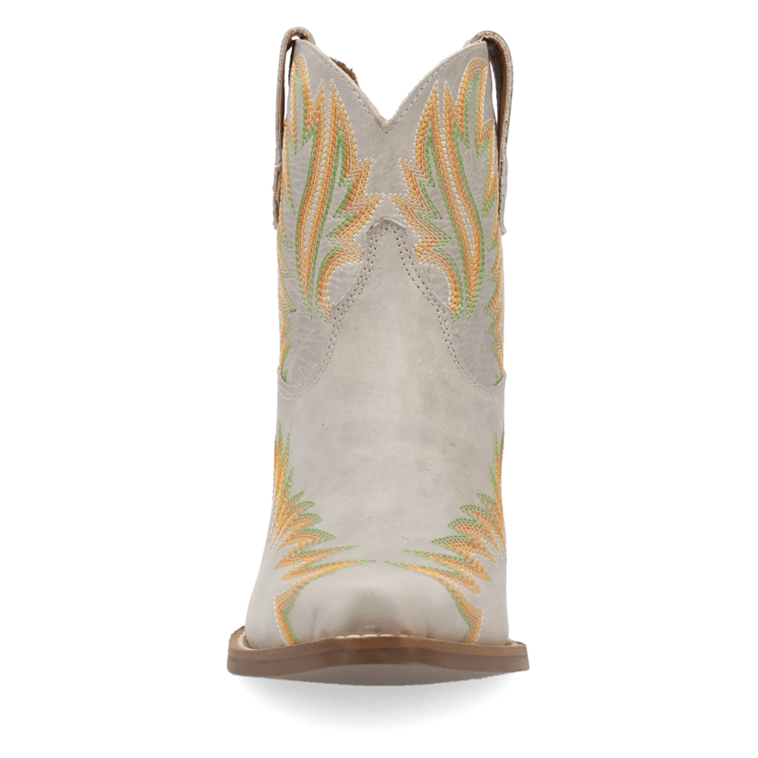 PRODUCT SHOT LAUREL LEATHER BOOTIE AT FRONT ANGLE