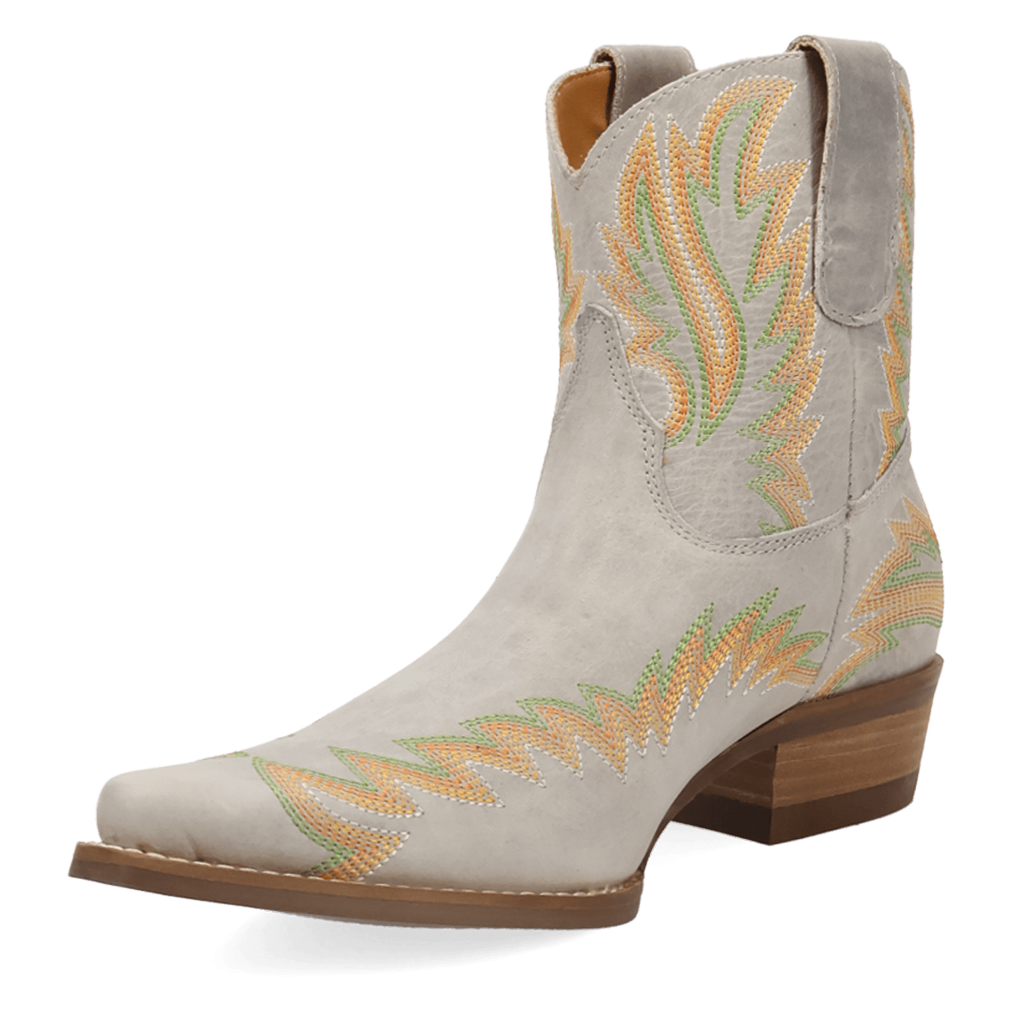 PRODUCT SHOT LAUREL LEATHER BOOTIE AT 225 DEGREE ANGLE