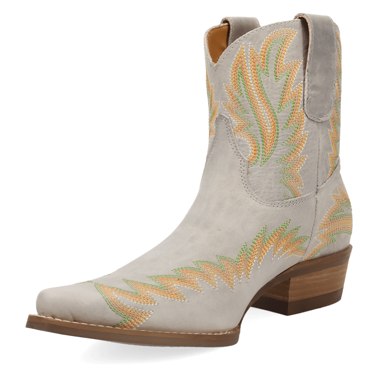 PRODUCT SHOT LAUREL LEATHER BOOTIE AT 225 DEGREE ANGLE