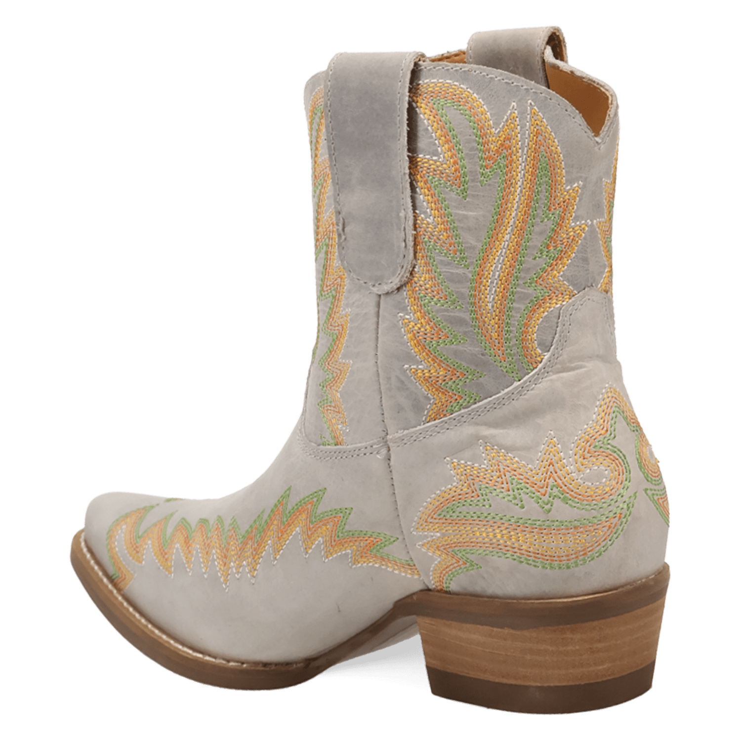 PRODUCT SHOT LAUREL LEATHER BOOTIE AT 270 DEGREE ANGLE