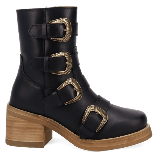 TOPANGA LEATHER BOOTIE-BK - Dingo1969