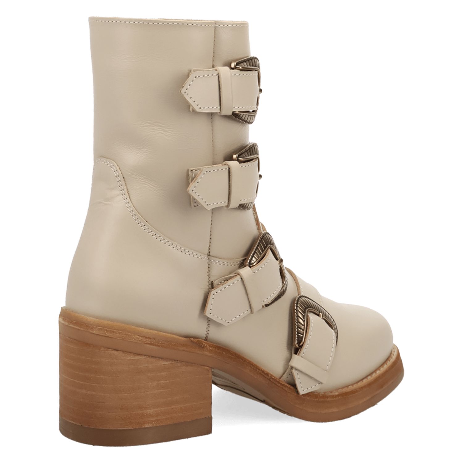 PRODUCT SHOT TOPANGA LEATHER BOOTIE AT 315 DEGREE ANGLE