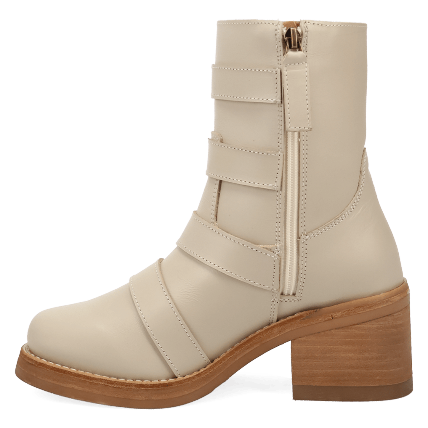 PRODUCT SHOT TOPANGA LEATHER BOOTIE AT 135 DEGREE OUTSIDE ANGLE