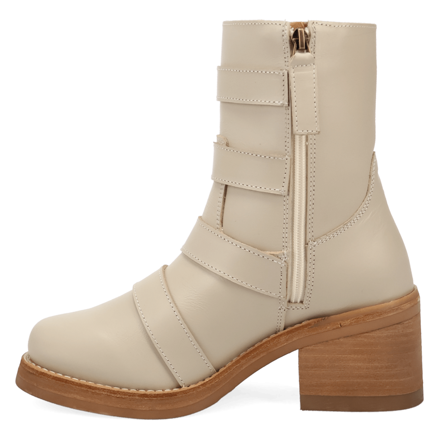 PRODUCT SHOT TOPANGA LEATHER BOOTIE AT 135 DEGREE OUTSIDE ANGLE