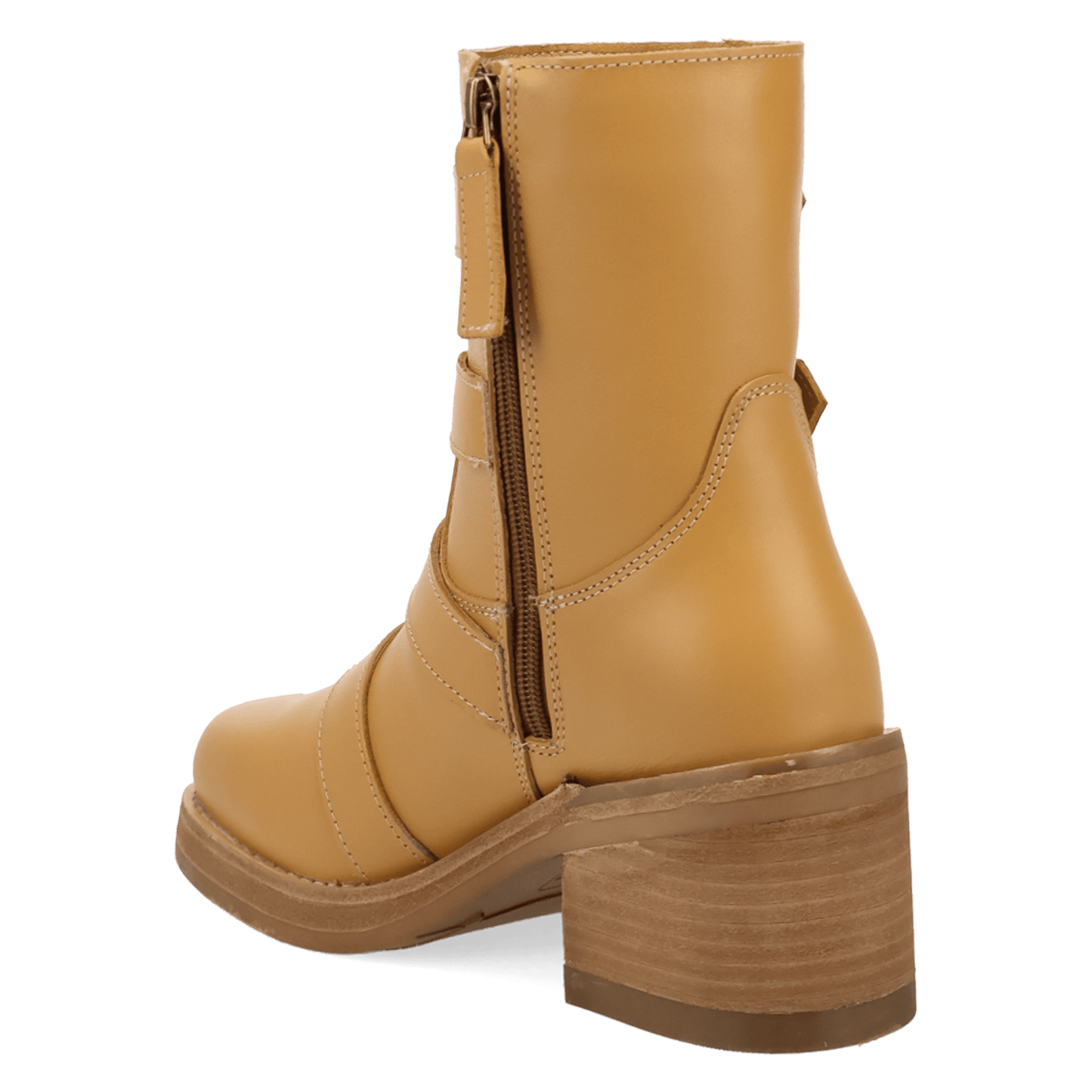 PRODUCT SHOT TOPANGA LEATHER BOOTIE AT 270 DEGREE ANGLE