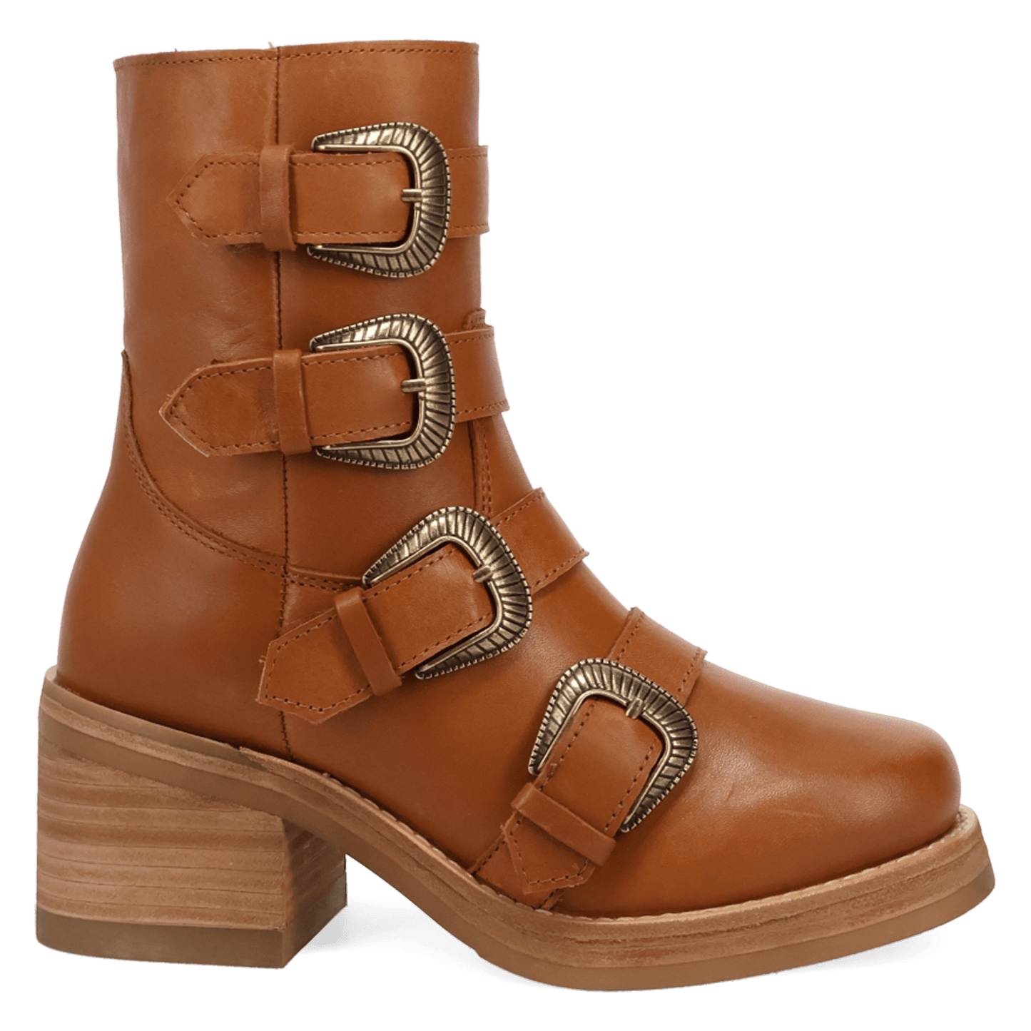 PRODUCT SHOT TOPANGA LEATHER BOOTIE AT 90 DEGREE INSIDE ANGLE