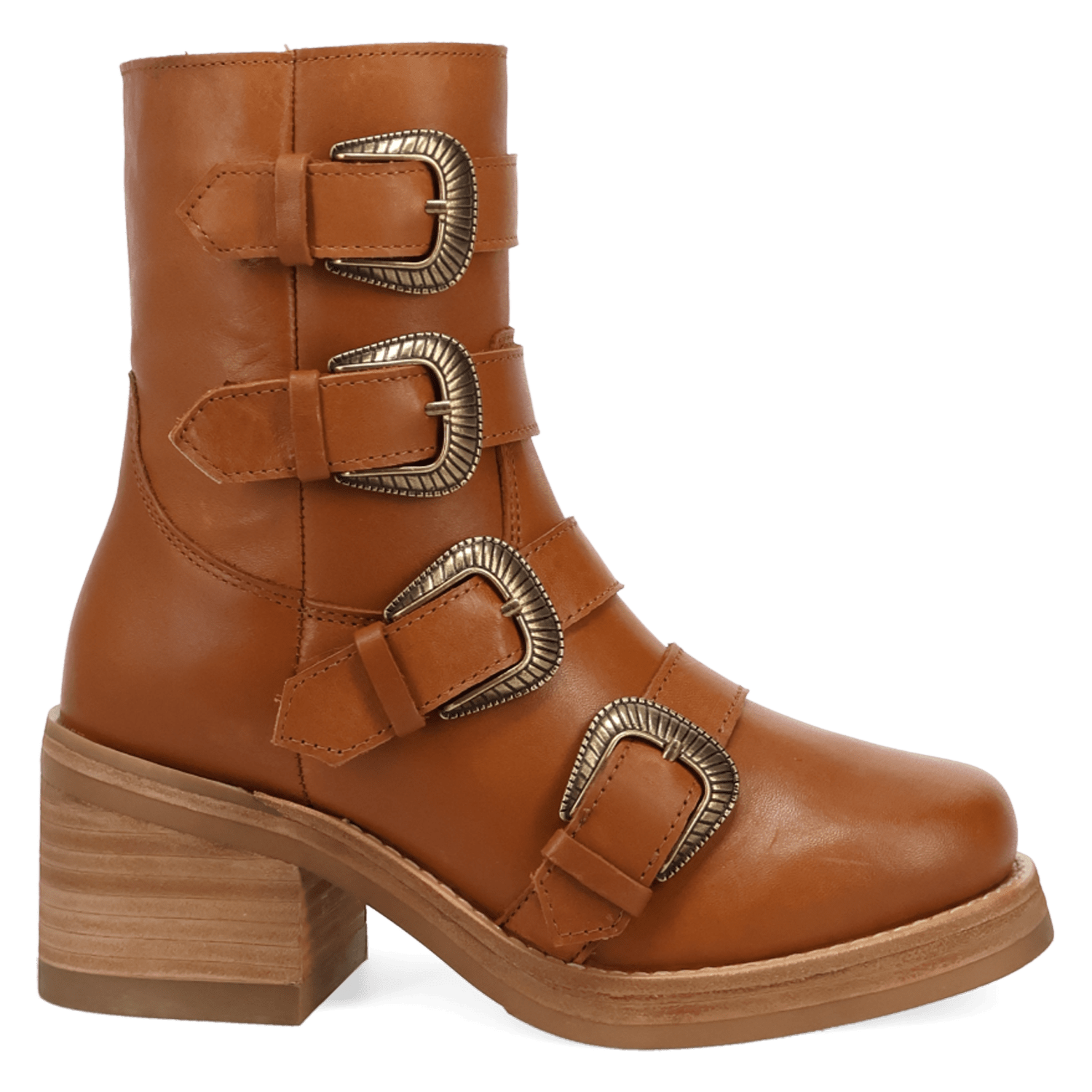 PRODUCT SHOT TOPANGA LEATHER BOOTIE AT 90 DEGREE INSIDE ANGLE