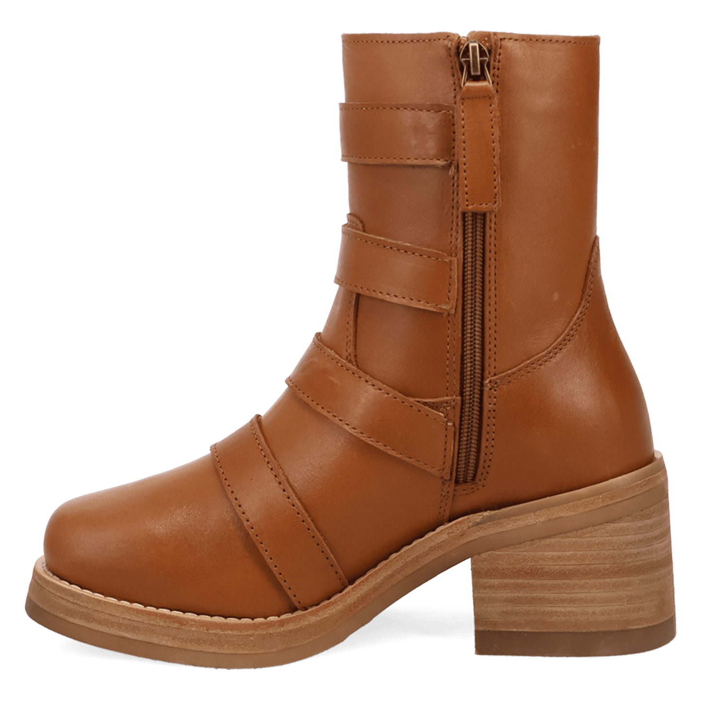 PRODUCT SHOT TOPANGA LEATHER BOOTIE AT 135 DEGREE OUTSIDE ANGLE