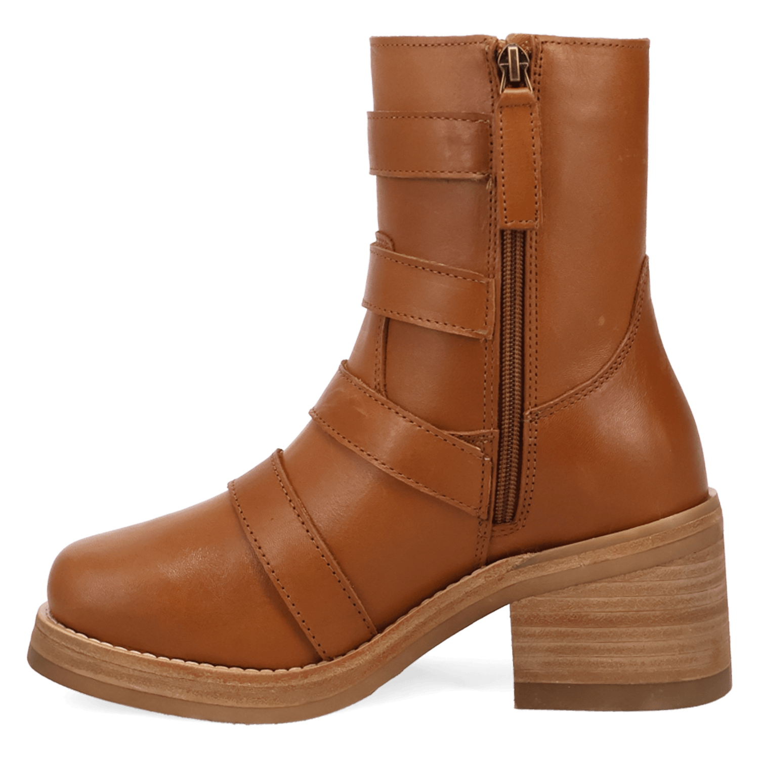 PRODUCT SHOT TOPANGA LEATHER BOOTIE AT 135 DEGREE OUTSIDE ANGLE