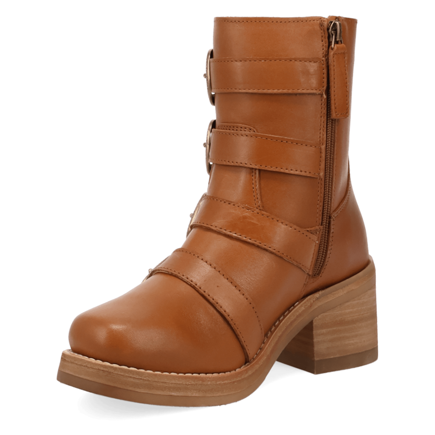 PRODUCT SHOT TOPANGA LEATHER BOOTIE AT 225 DEGREE ANGLE