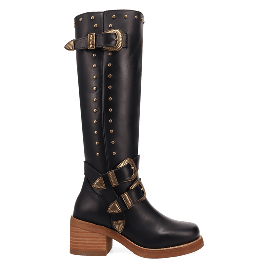 PRODUCT SHOT FILLMORE LEATHER BOOT AT 90 DEGREE INSIDE ANGLE