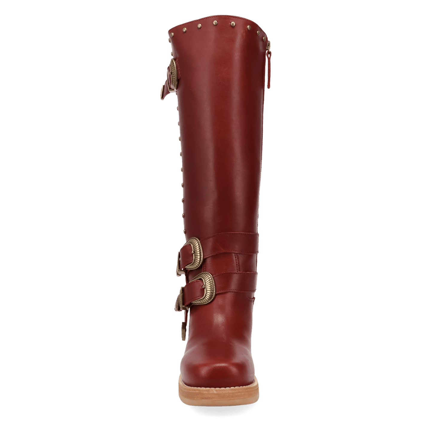 PRODUCT SHOT FILLMORE LEATHER BOOT AT FRONT ANGLE