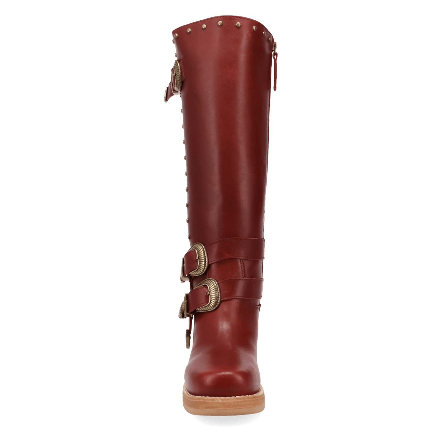 PRODUCT SHOT FILLMORE LEATHER BOOT AT FRONT ANGLE