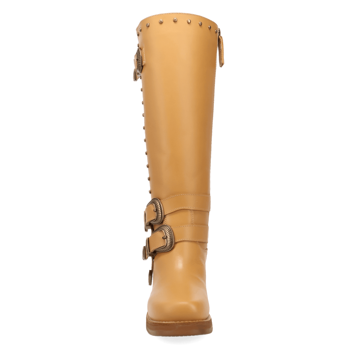 PRODUCT SHOT FILLMORE LEATHER BOOT AT FRONT ANGLE