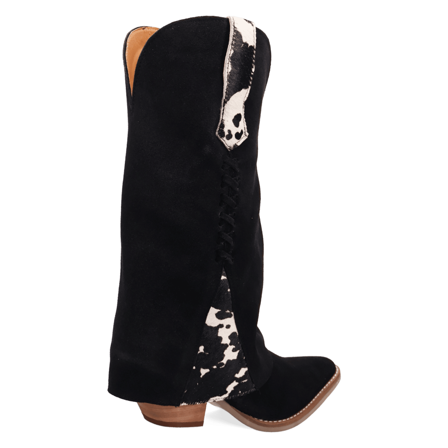 PRODUCT SHOT WILD THANG LEATHER BOOT AT 315 DEGREE ANGLE