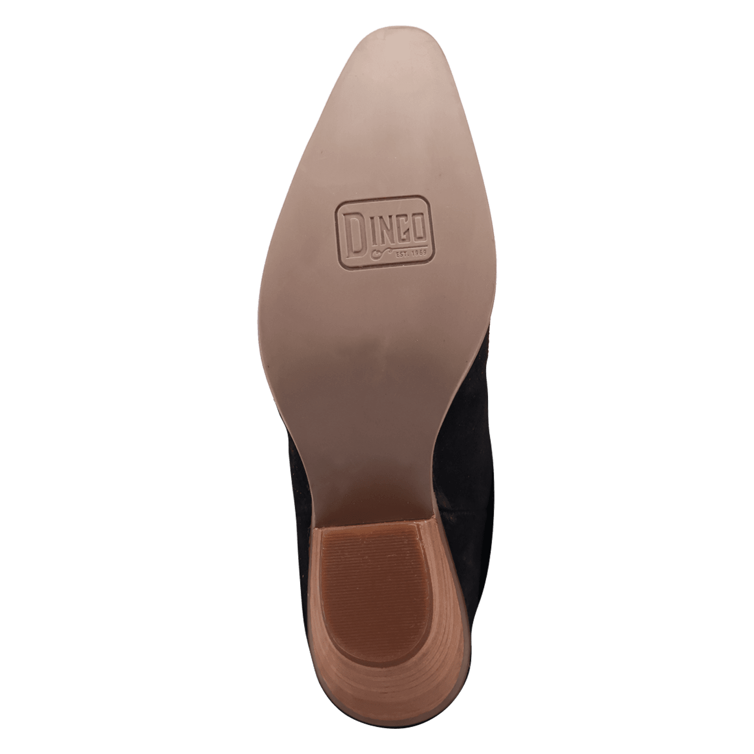 PRODUCT SHOT WILD THANG LEATHER BOOT AT OUTSOLE ANGLE