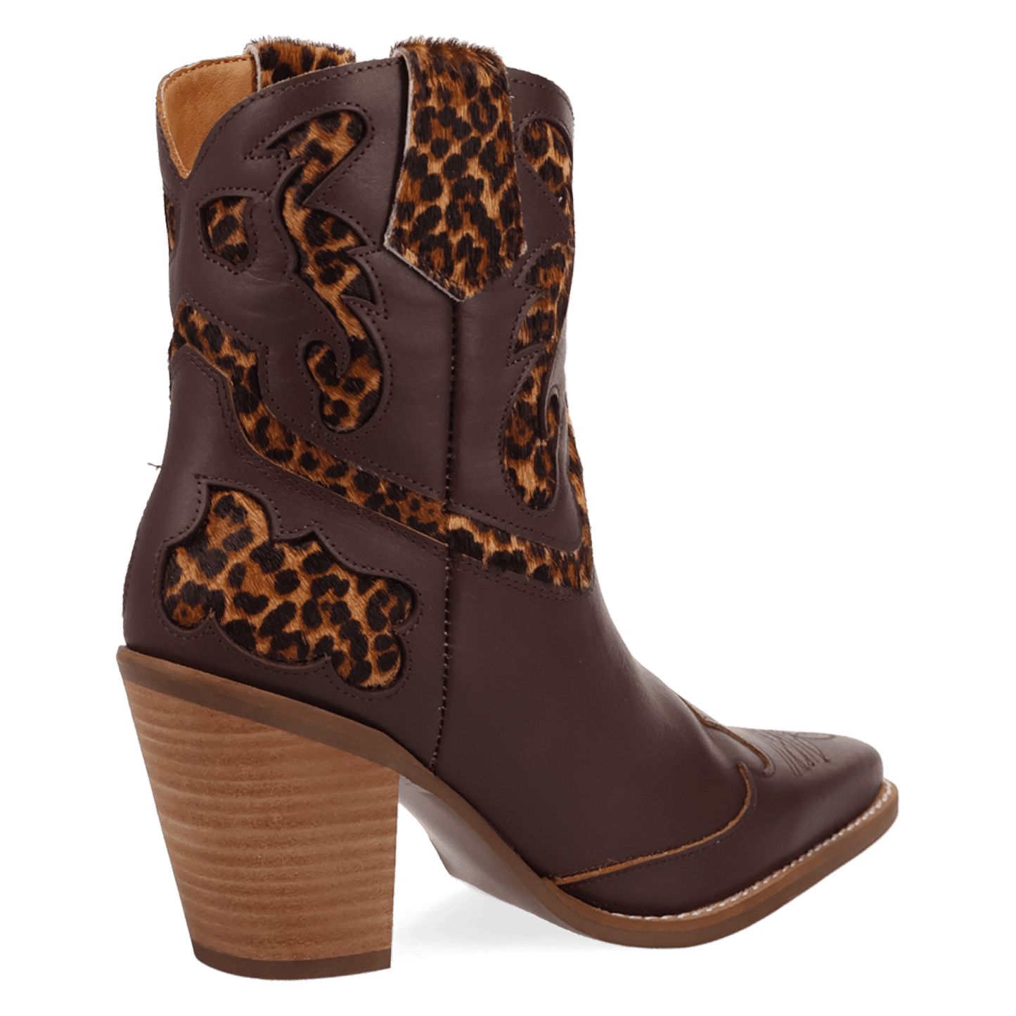 PRODUCT SHOT RUN WILD LEATHER BOOTIE AT 315 DEGREE ANGLE