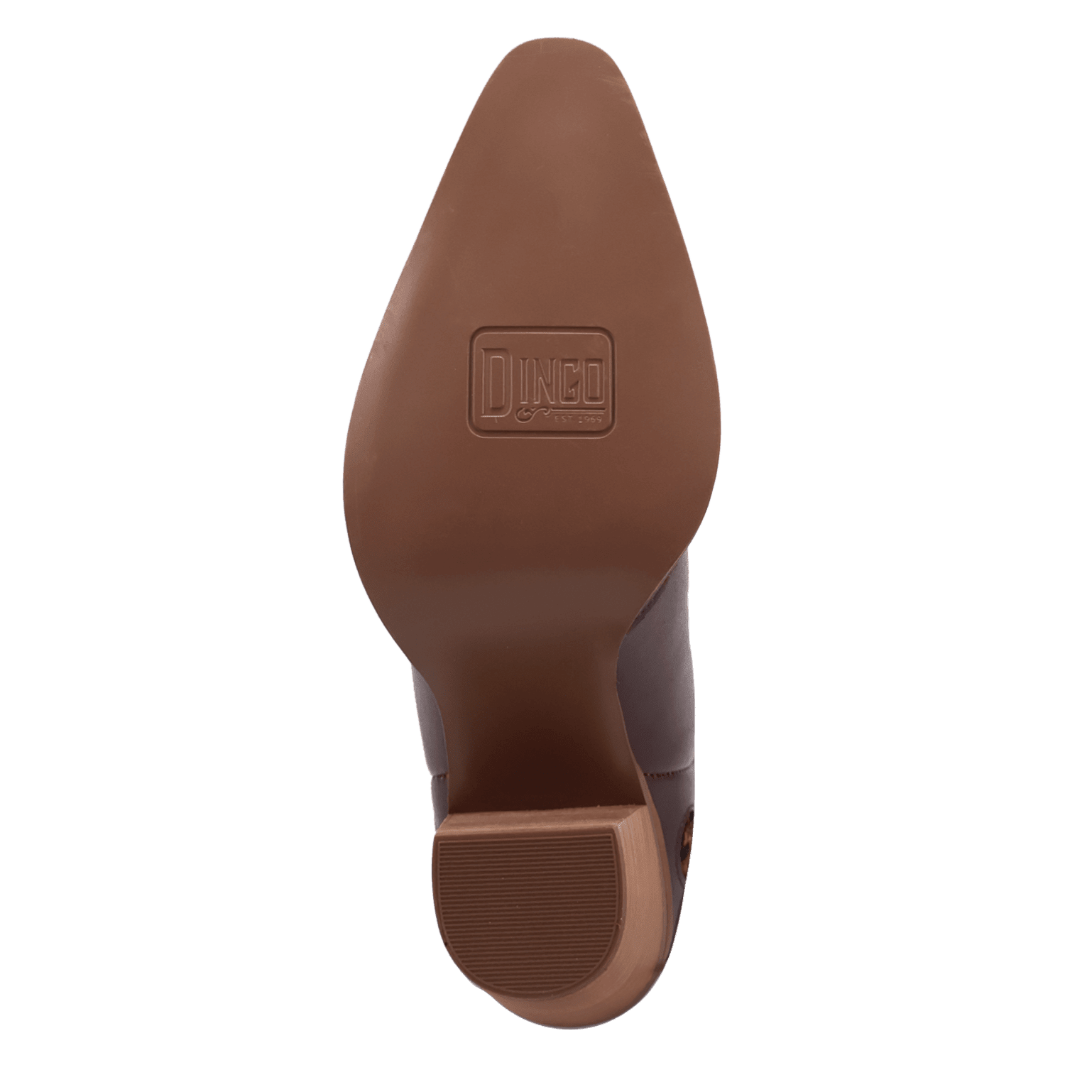 PRODUCT SHOT RUN WILD LEATHER BOOTIE AT OUTSOLE ANGLE