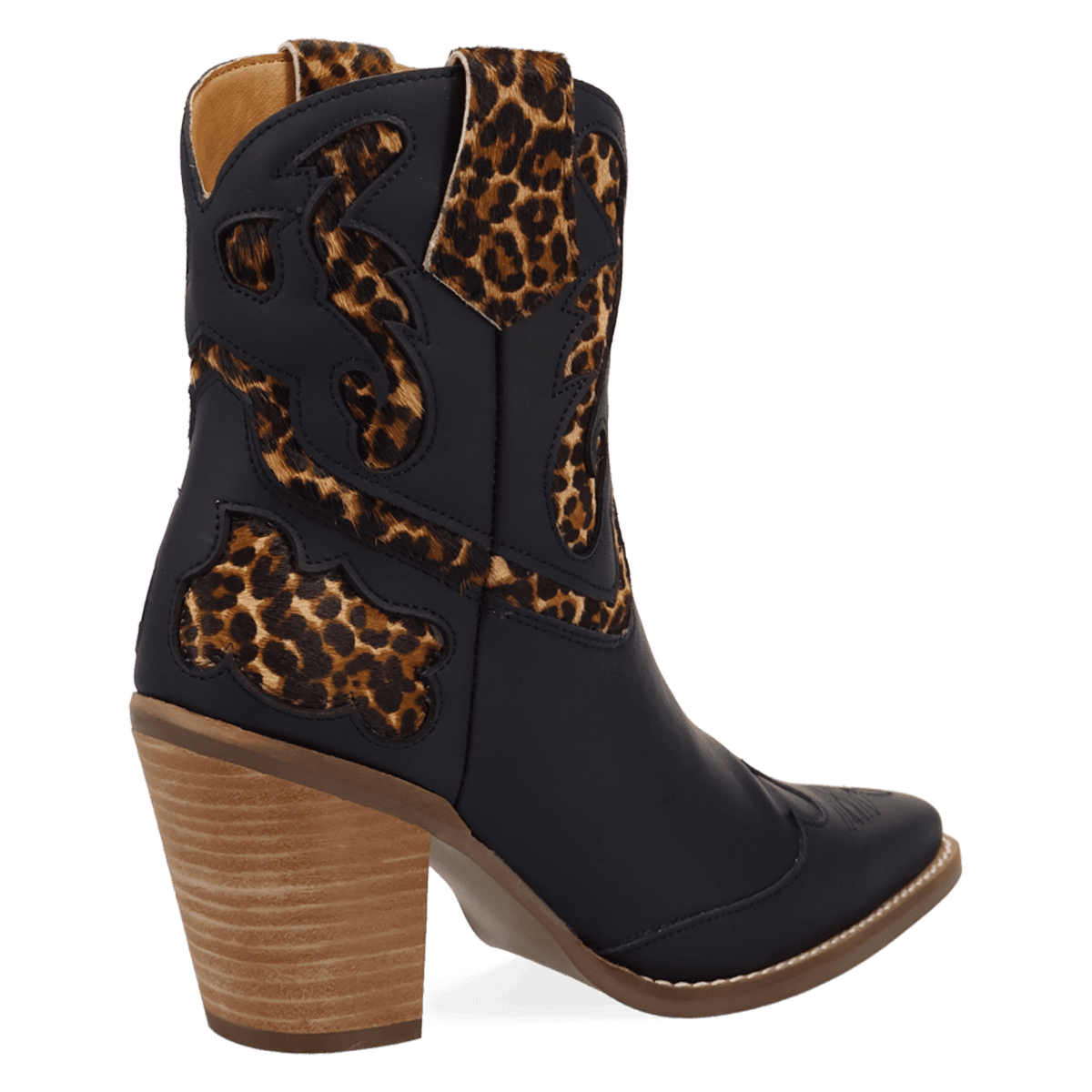 PRODUCT SHOT RUN WILD LEATHER BOOTIE AT 315 DEGREE ANGLE