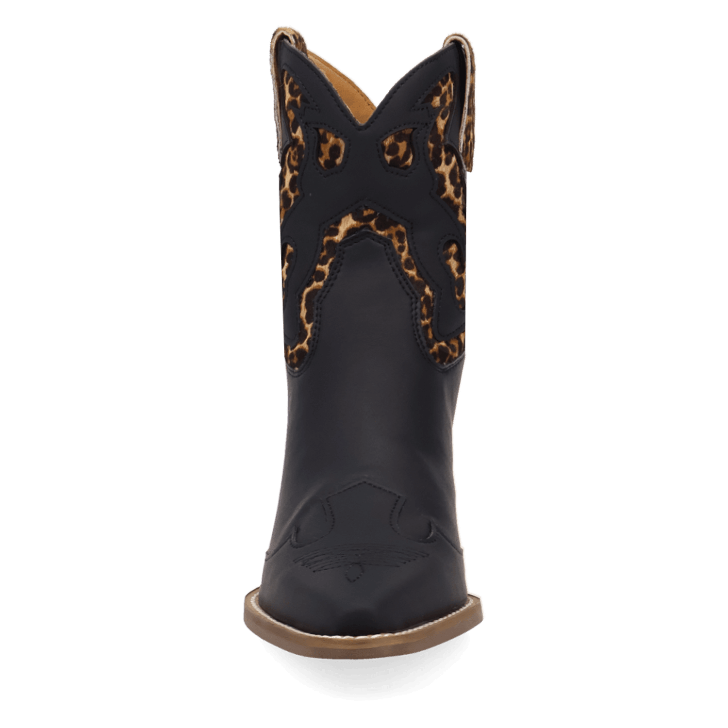 PRODUCT SHOT RUN WILD LEATHER BOOTIE AT FRONT ANGLE
