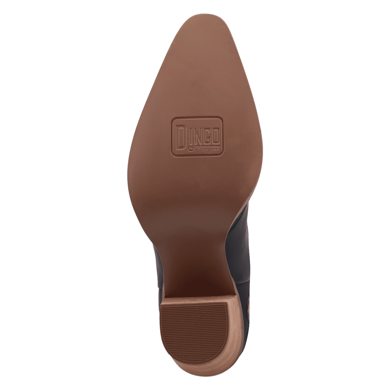 PRODUCT SHOT RUN WILD LEATHER BOOTIE AT OUTSOLE ANGLE