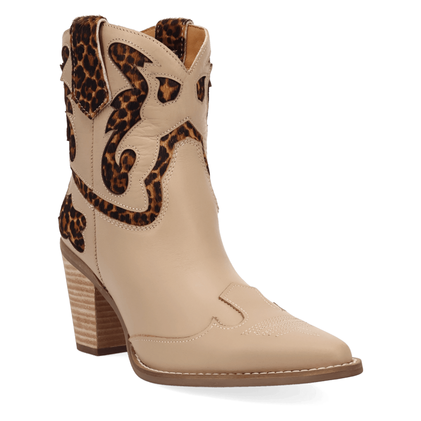 PRODUCT SHOT RUN WILD LEATHER BOOTIE AT 45 DEGREE ANGLE