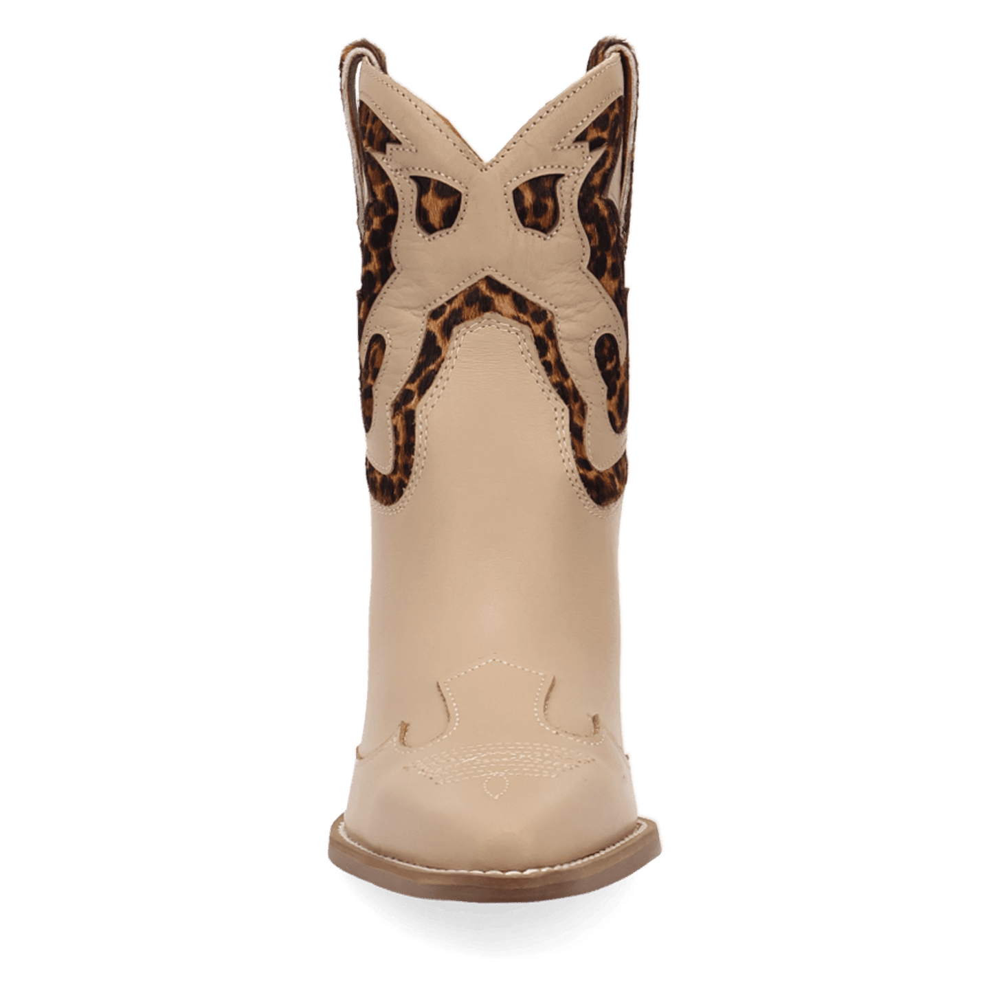 PRODUCT SHOT RUN WILD LEATHER BOOTIE AT FRONT ANGLE