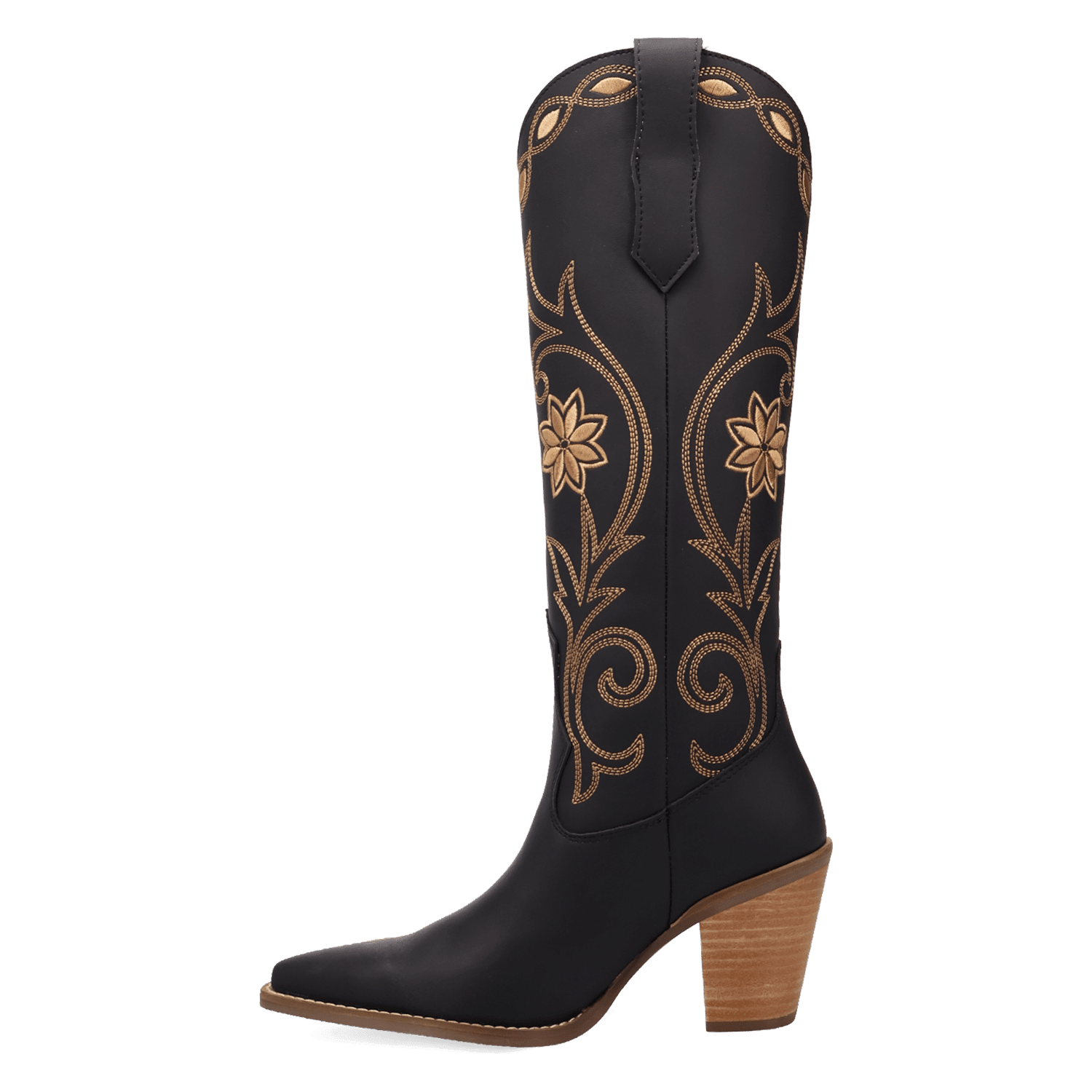 PRODUCT SHOT MISS DAISY LEATHER BOOT AT 135 DEGREE OUTSIDE ANGLE