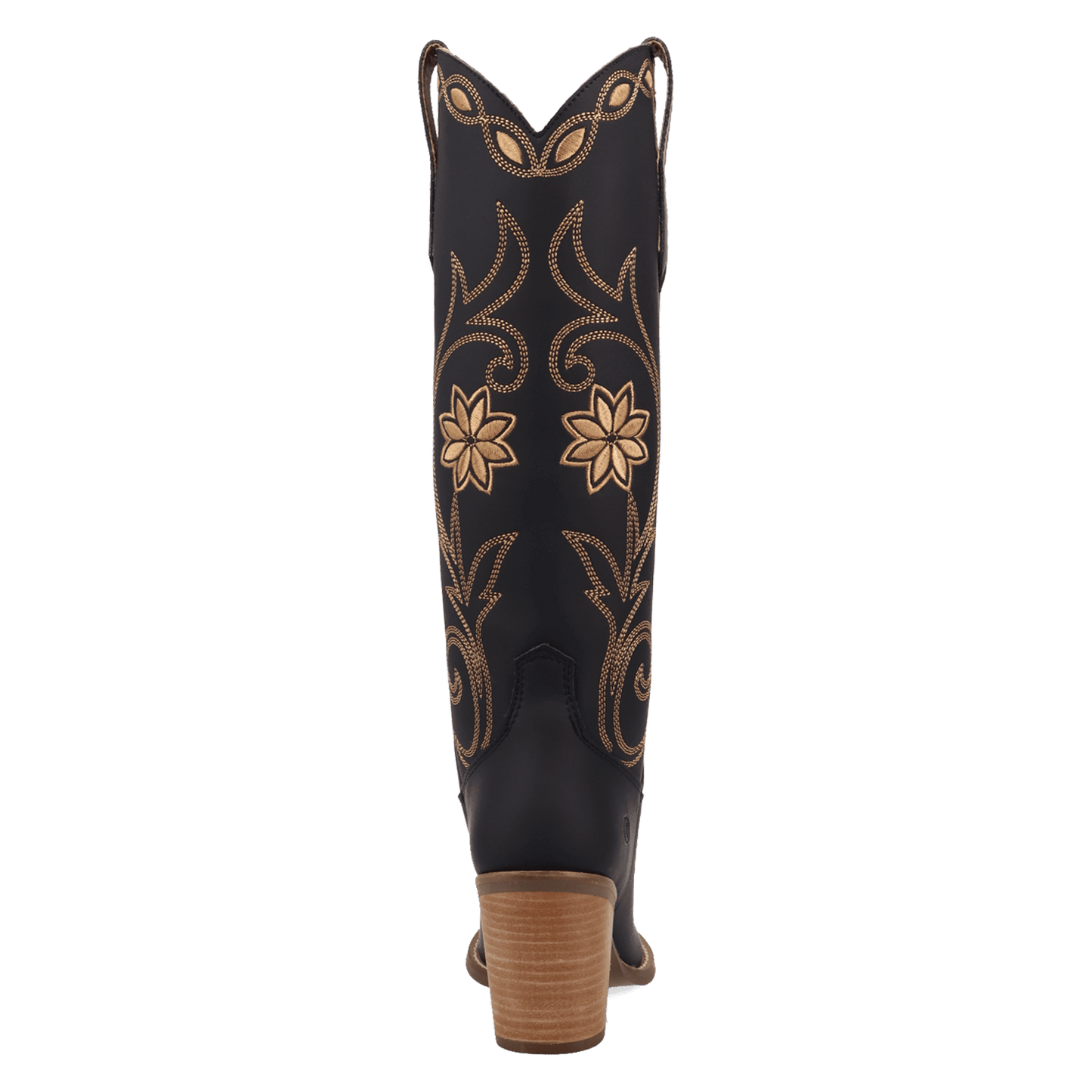 PRODUCT SHOT MISS DAISY LEATHER BOOT AT 180 DEGREE BACK ANGLE