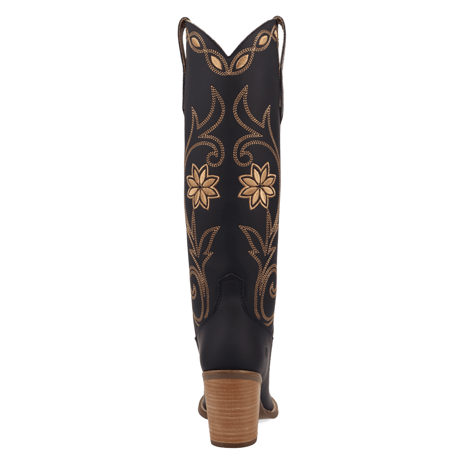 PRODUCT SHOT MISS DAISY LEATHER BOOT AT 180 DEGREE BACK ANGLE