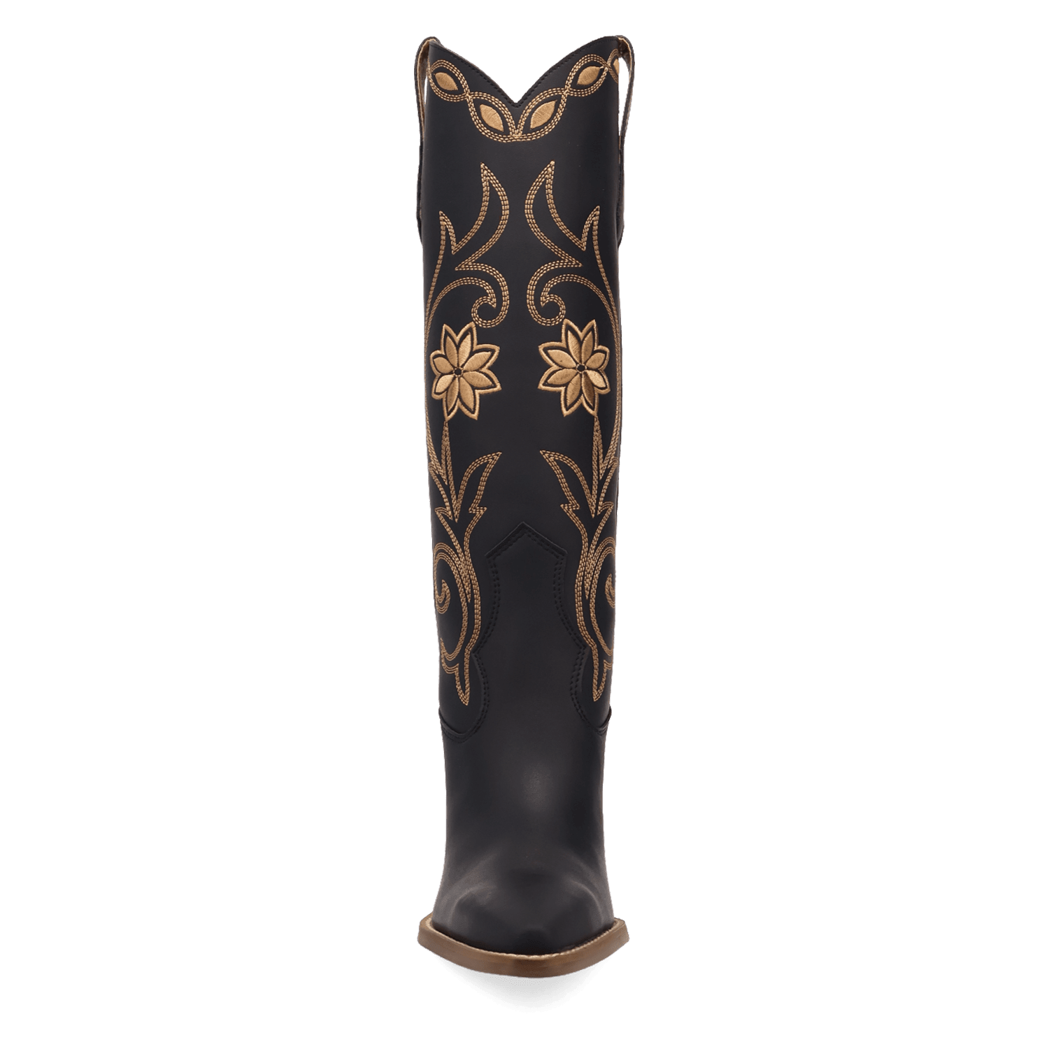 PRODUCT SHOT MISS DAISY LEATHER BOOT AT FRONT ANGLE