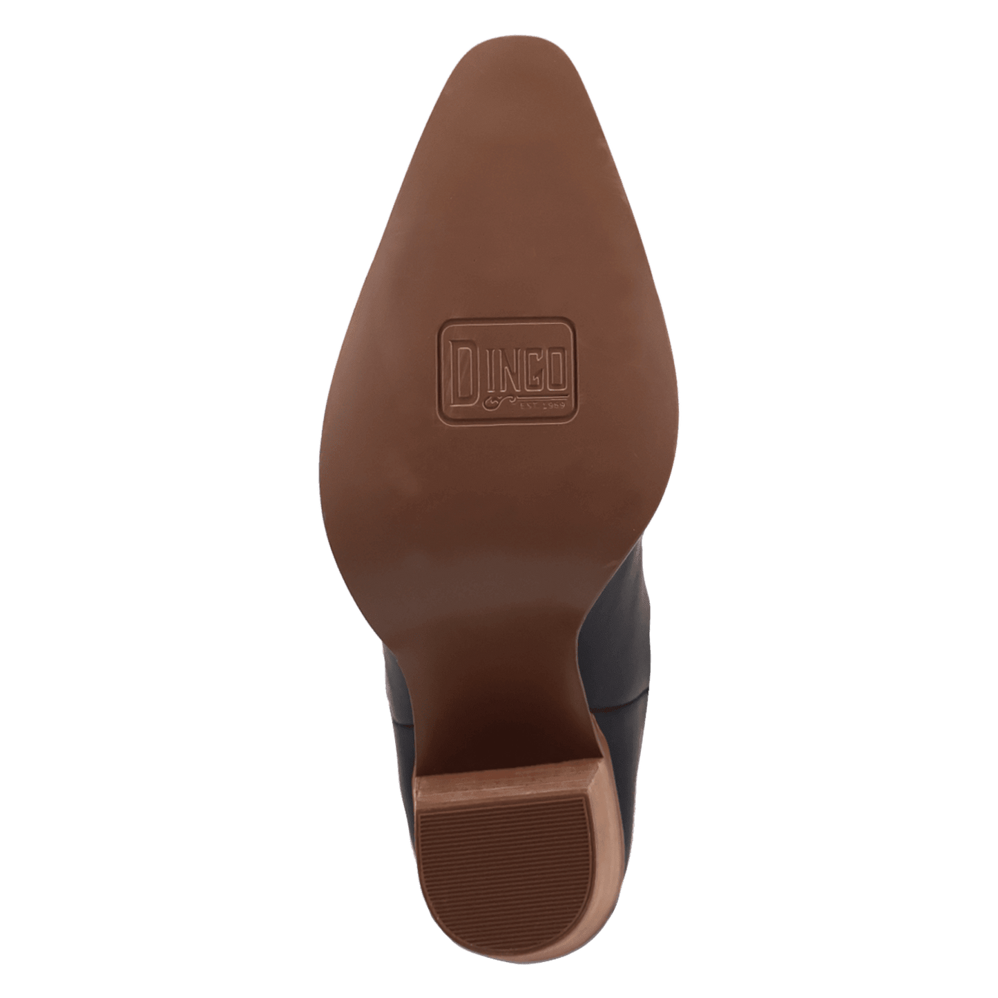 PRODUCT SHOT MISS DAISY LEATHER BOOT AT OUTSOLE ANGLE