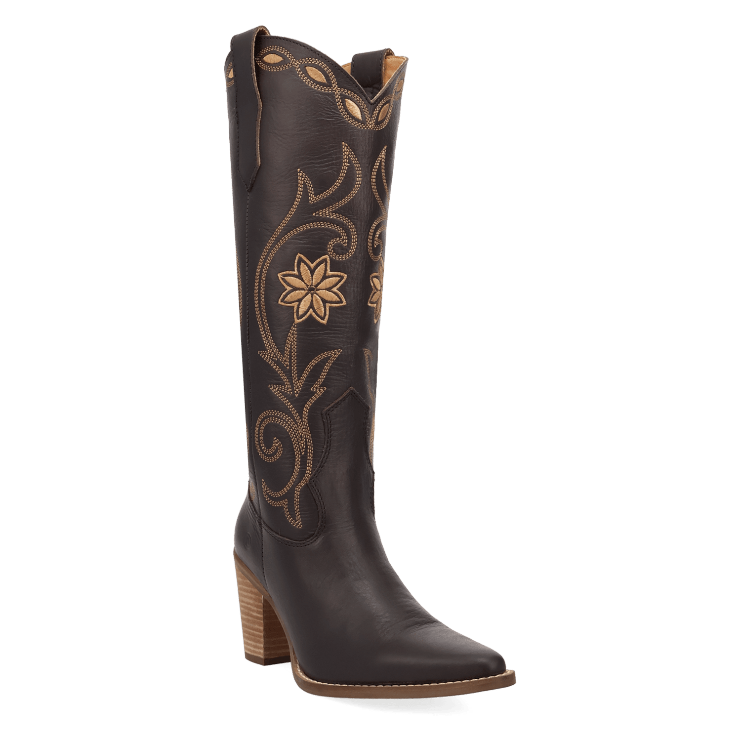 PRODUCT SHOT MISS DAISY LEATHER BOOT AT 45 DEGREE ANGLE