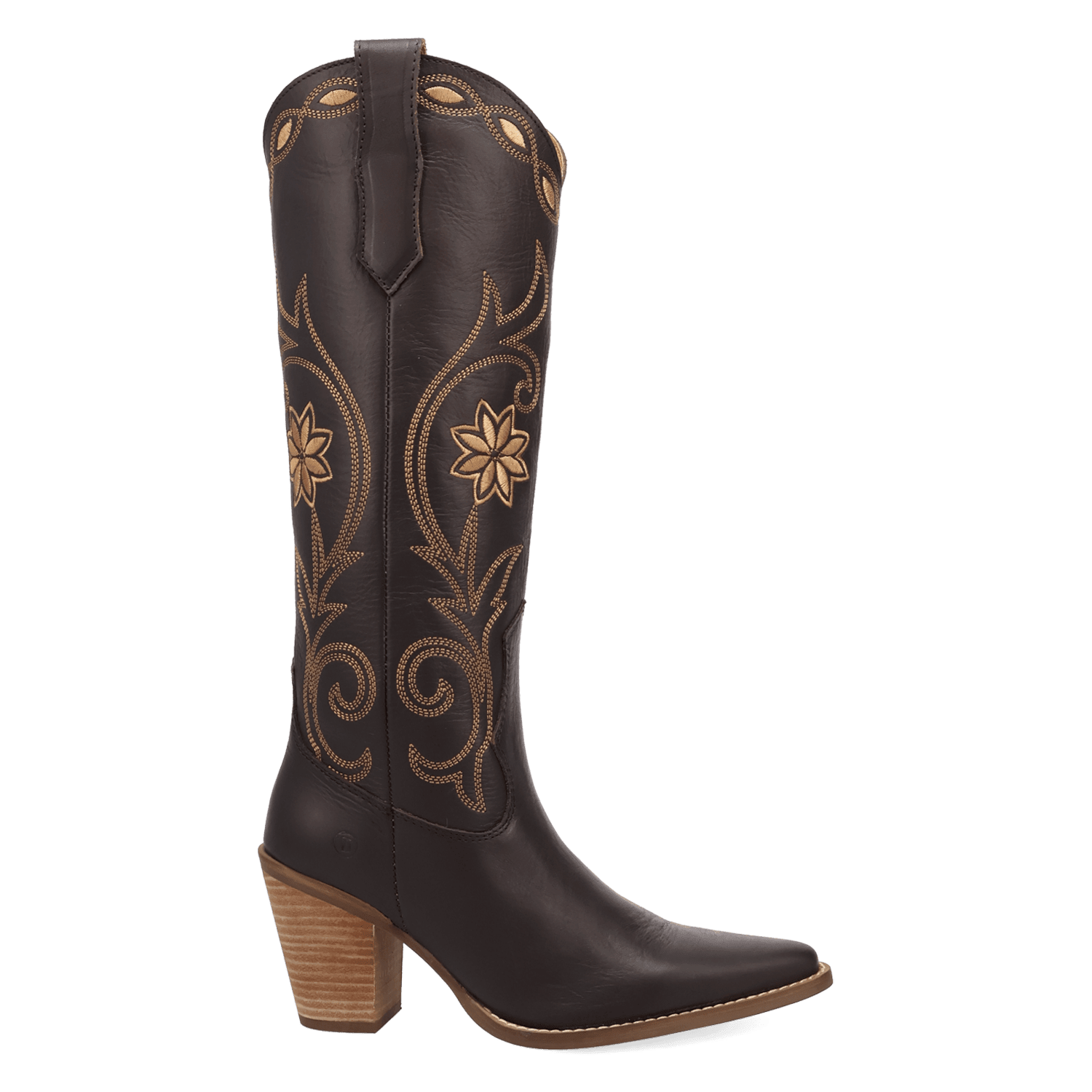 PRODUCT SHOT MISS DAISY LEATHER BOOT AT 90 DEGREE INSIDE ANGLE