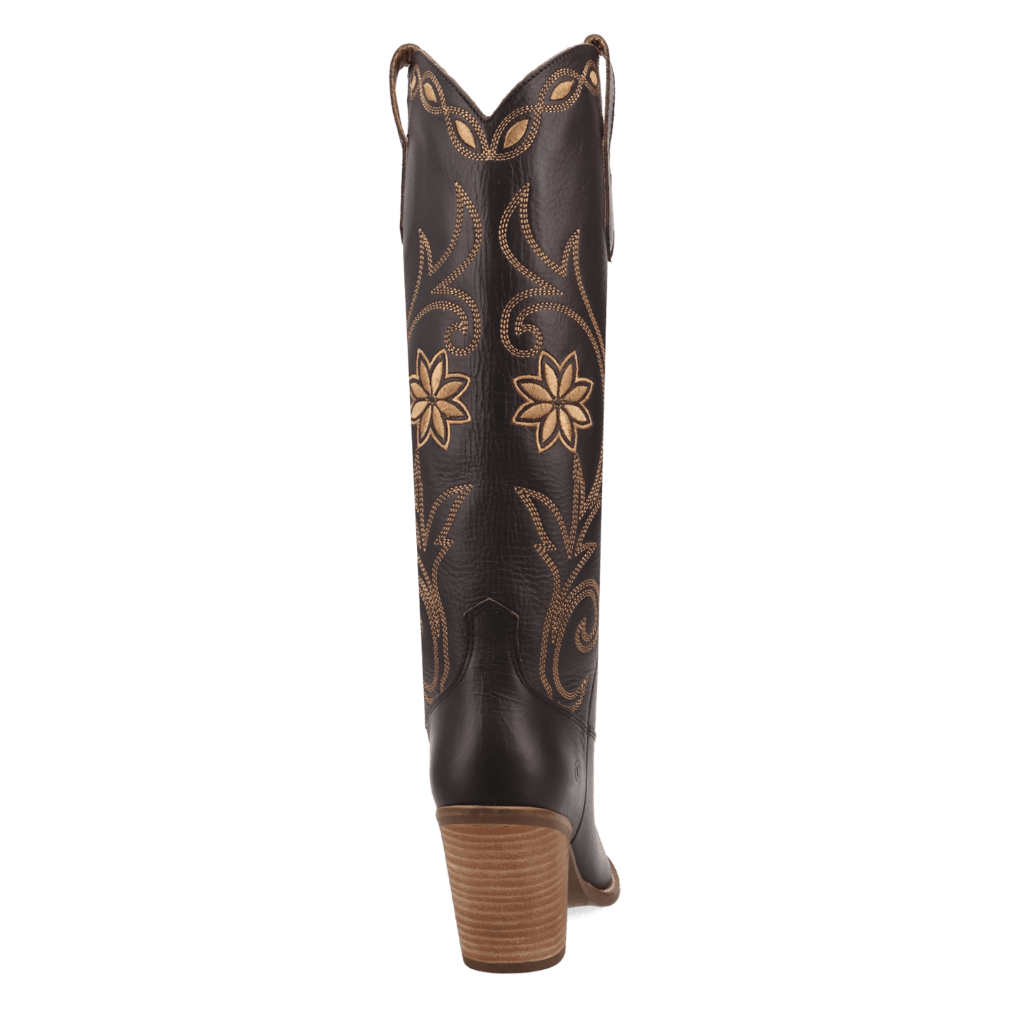 PRODUCT SHOT MISS DAISY LEATHER BOOT AT 180 DEGREE BACK ANGLE