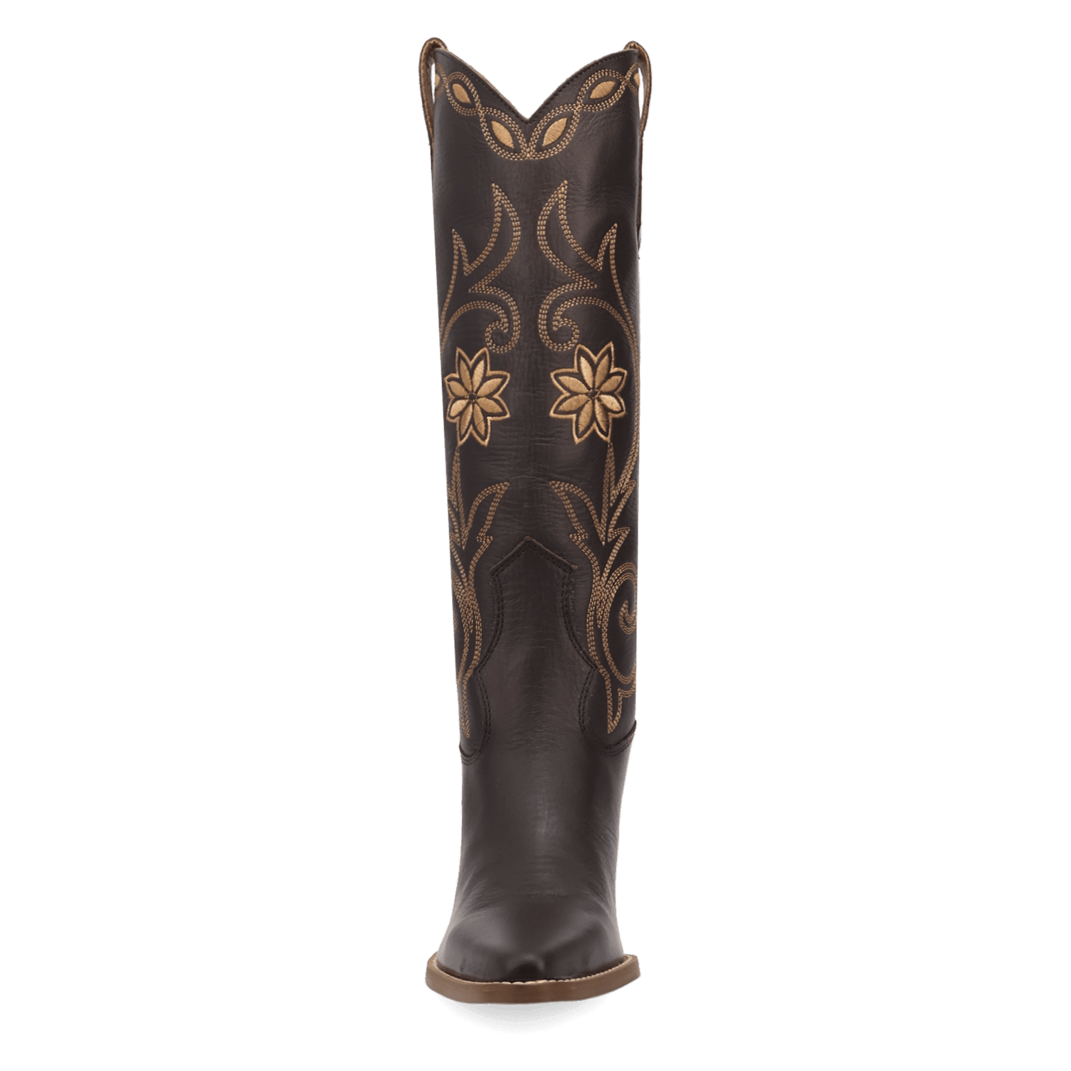 PRODUCT SHOT MISS DAISY LEATHER BOOT AT FRONT ANGLE