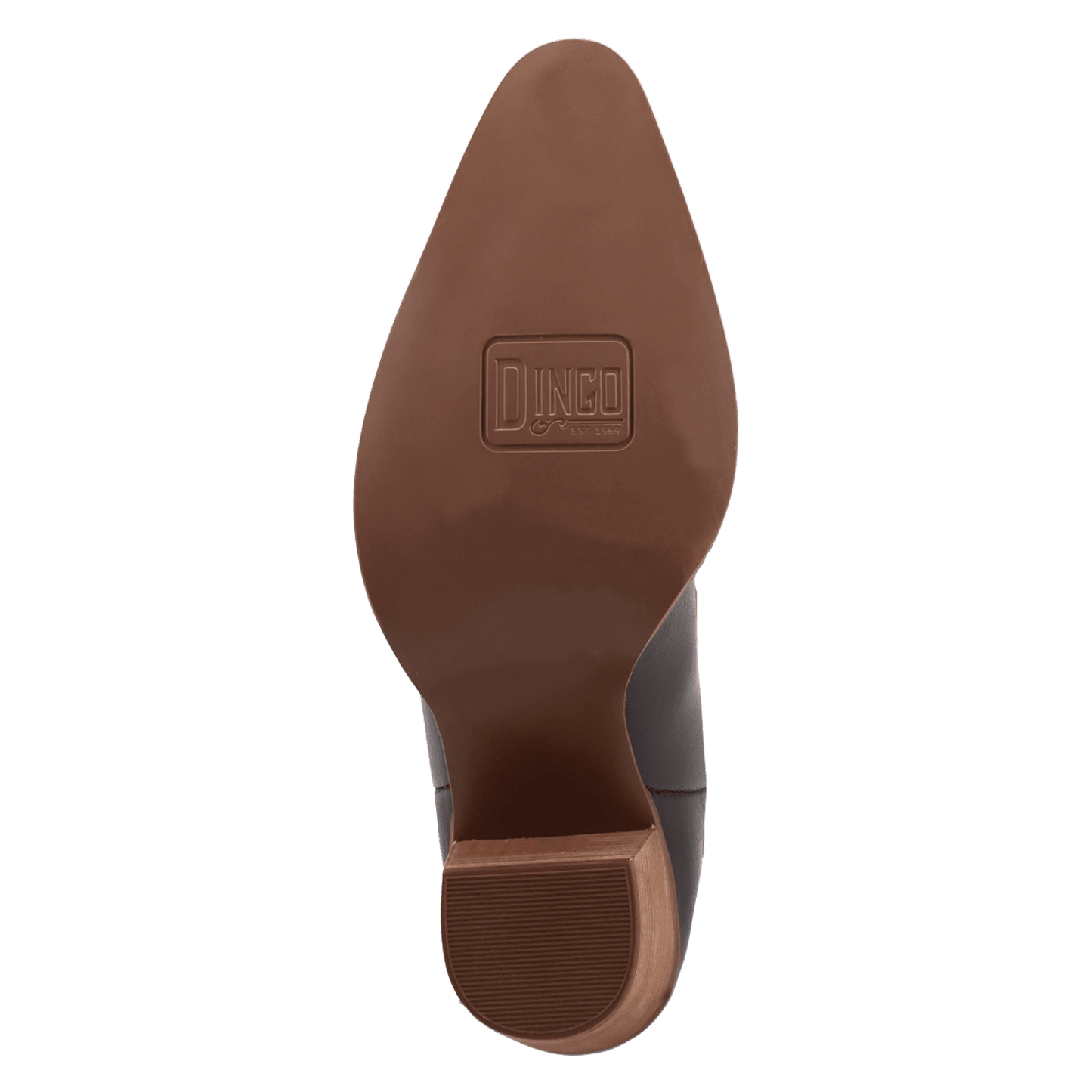PRODUCT SHOT MISS DAISY LEATHER BOOT AT OUTSOLE ANGLE