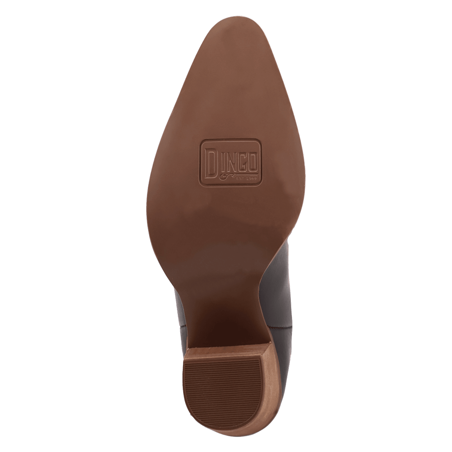 PRODUCT SHOT MISS DAISY LEATHER BOOT AT OUTSOLE ANGLE