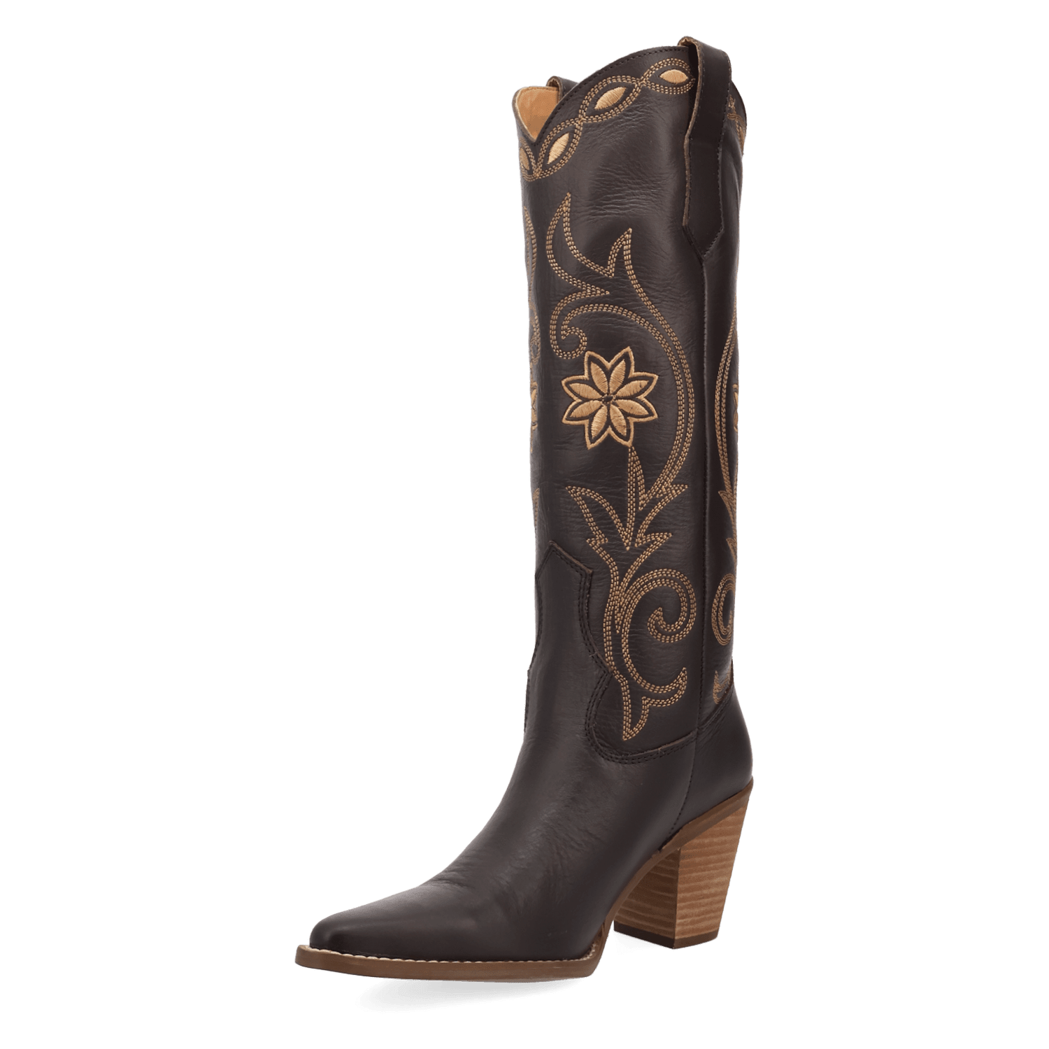 PRODUCT SHOT MISS DAISY LEATHER BOOT AT 225 DEGREE ANGLE