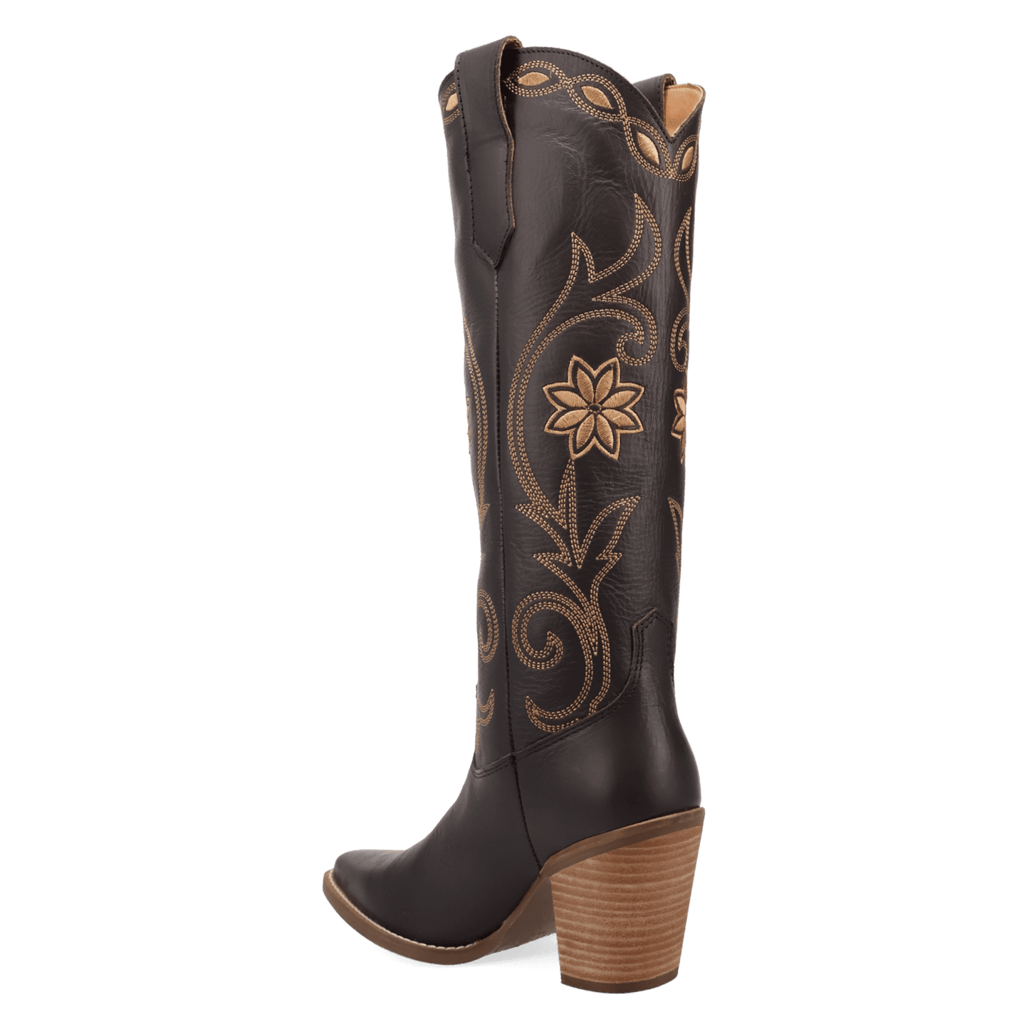PRODUCT SHOT MISS DAISY LEATHER BOOT AT 270 DEGREE ANGLE