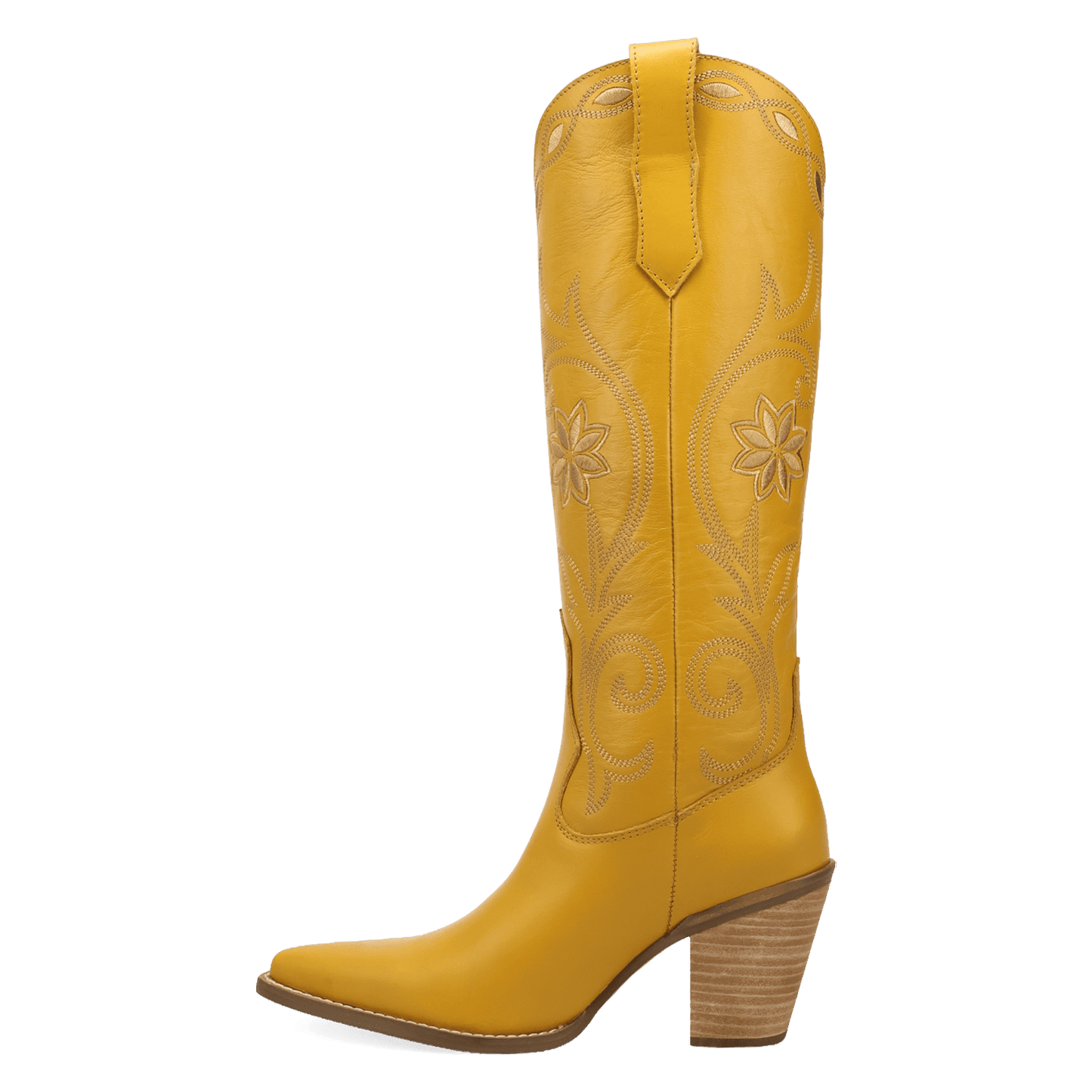 PRODUCT SHOT MISS DAISY LEATHER BOOT AT 135 DEGREE OUTSIDE ANGLE