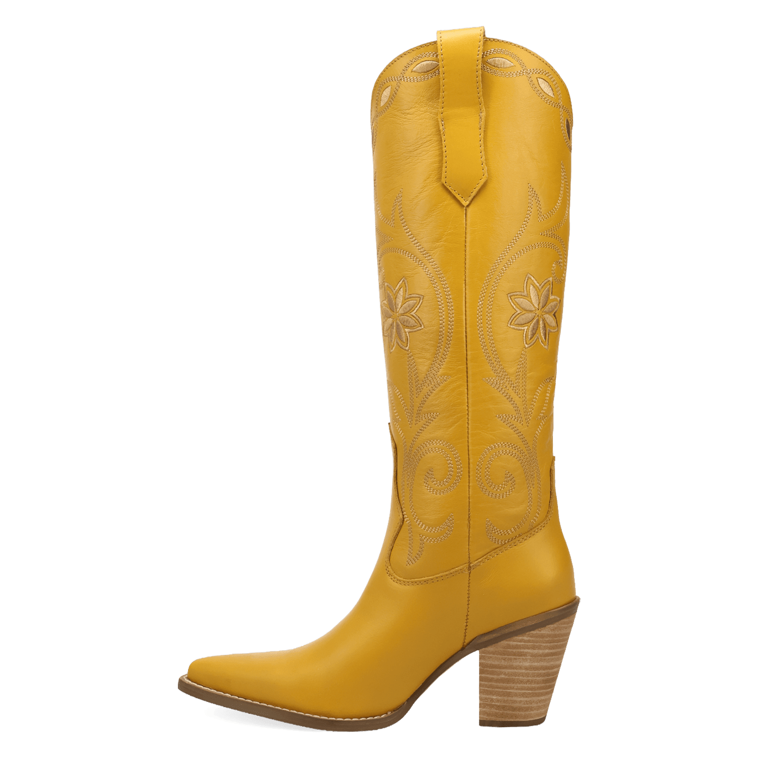 PRODUCT SHOT MISS DAISY LEATHER BOOT AT 135 DEGREE OUTSIDE ANGLE