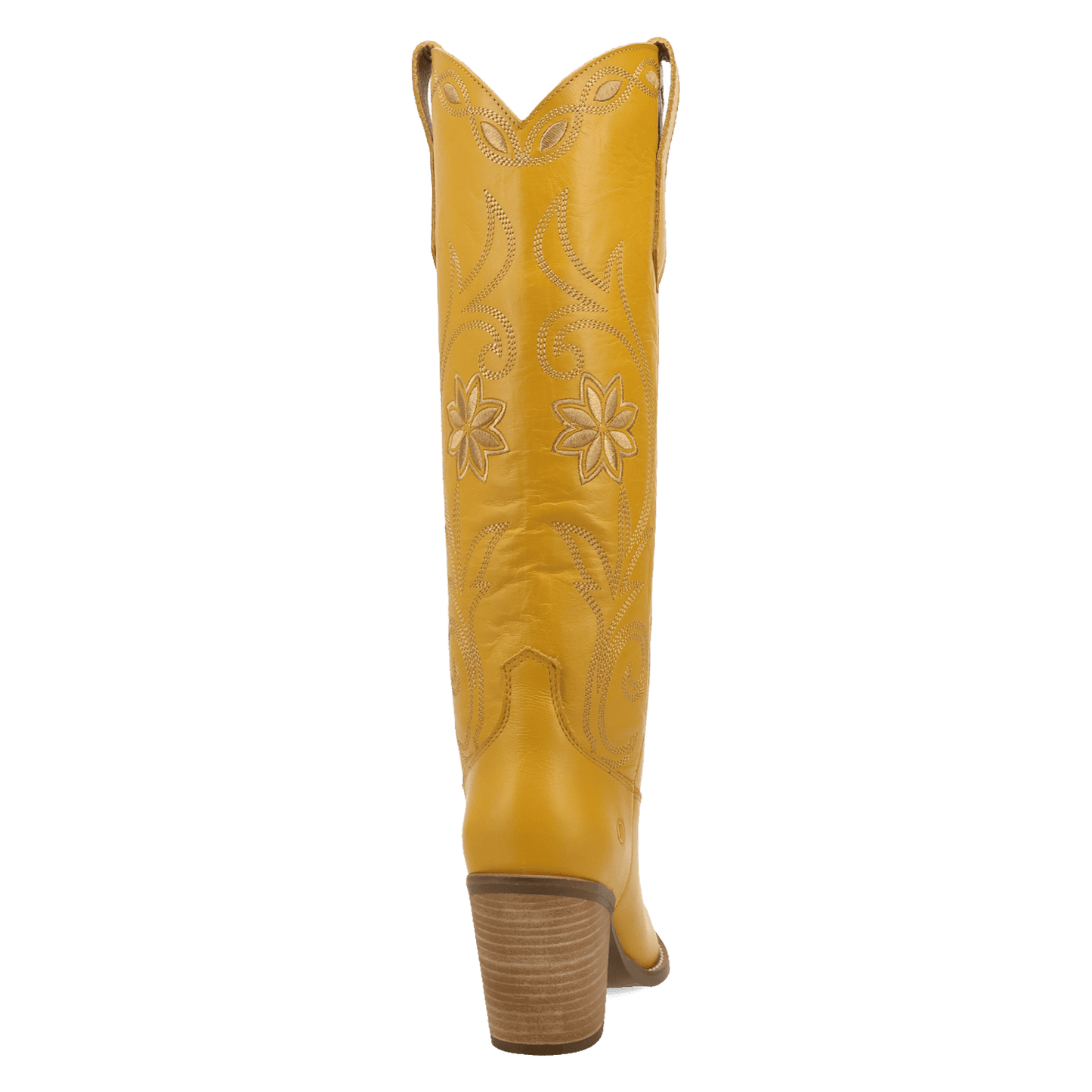 PRODUCT SHOT MISS DAISY LEATHER BOOT AT 180 DEGREE BACK ANGLE