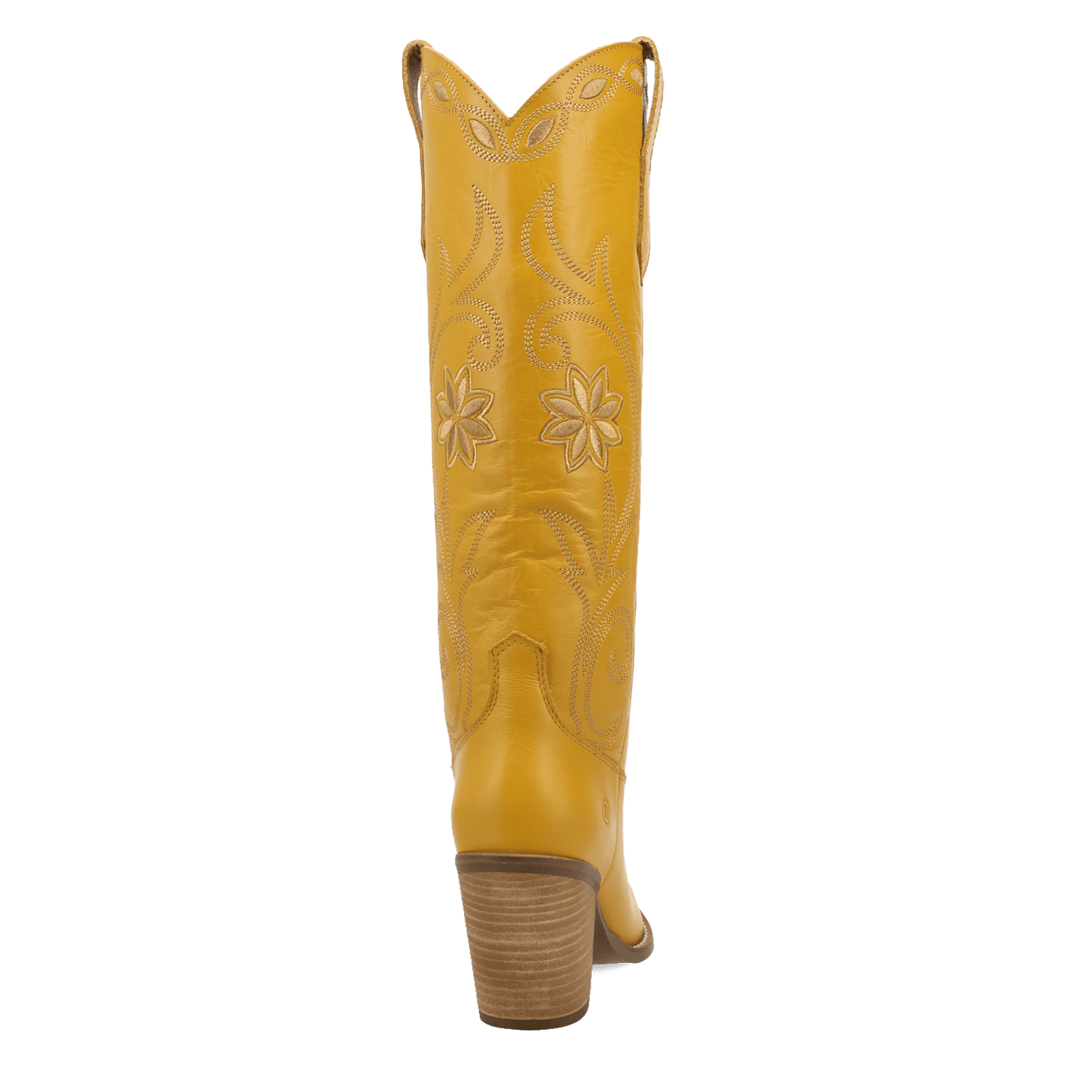 PRODUCT SHOT MISS DAISY LEATHER BOOT AT 180 DEGREE BACK ANGLE