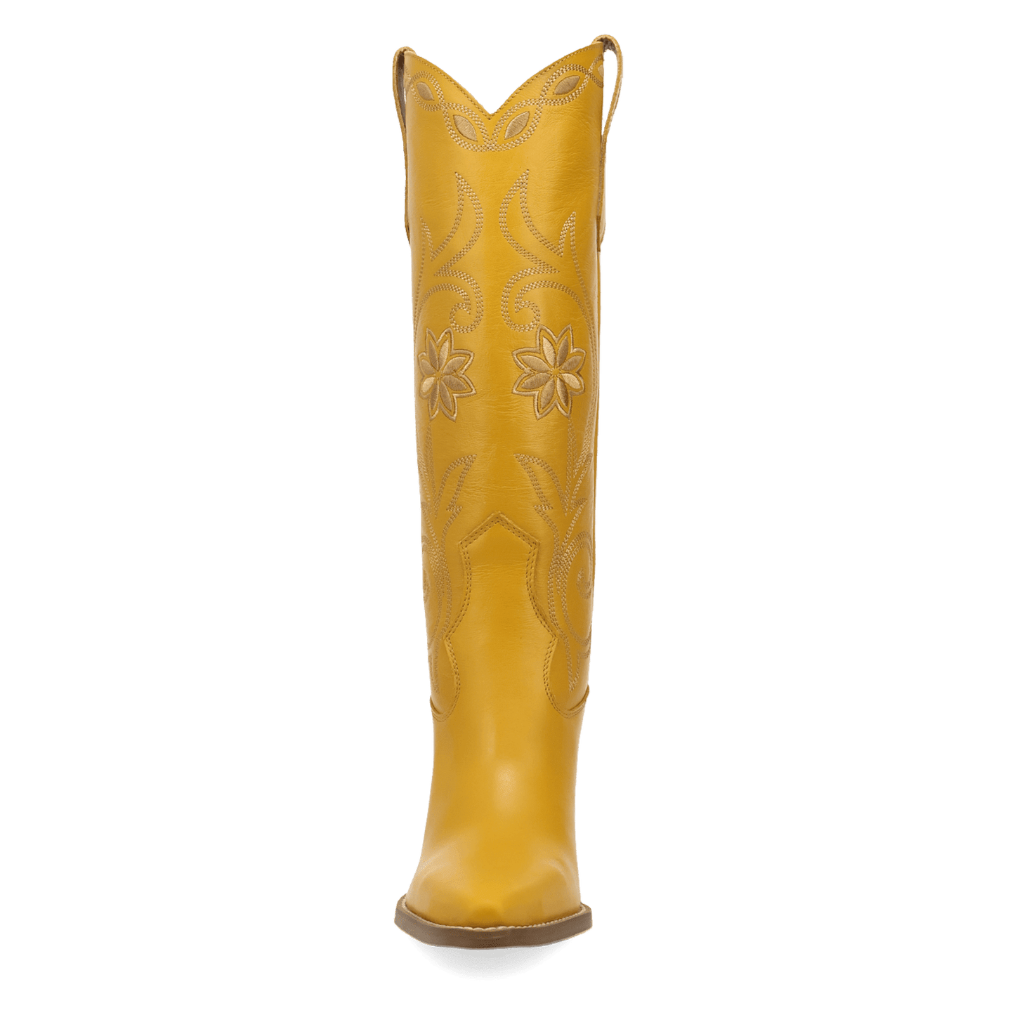 PRODUCT SHOT MISS DAISY LEATHER BOOT AT FRONT ANGLE