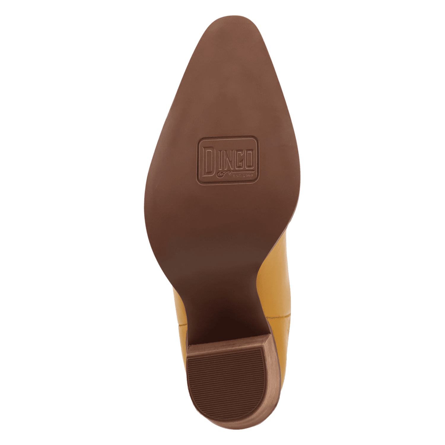 PRODUCT SHOT MISS DAISY LEATHER BOOT AT OUTSOLE ANGLE