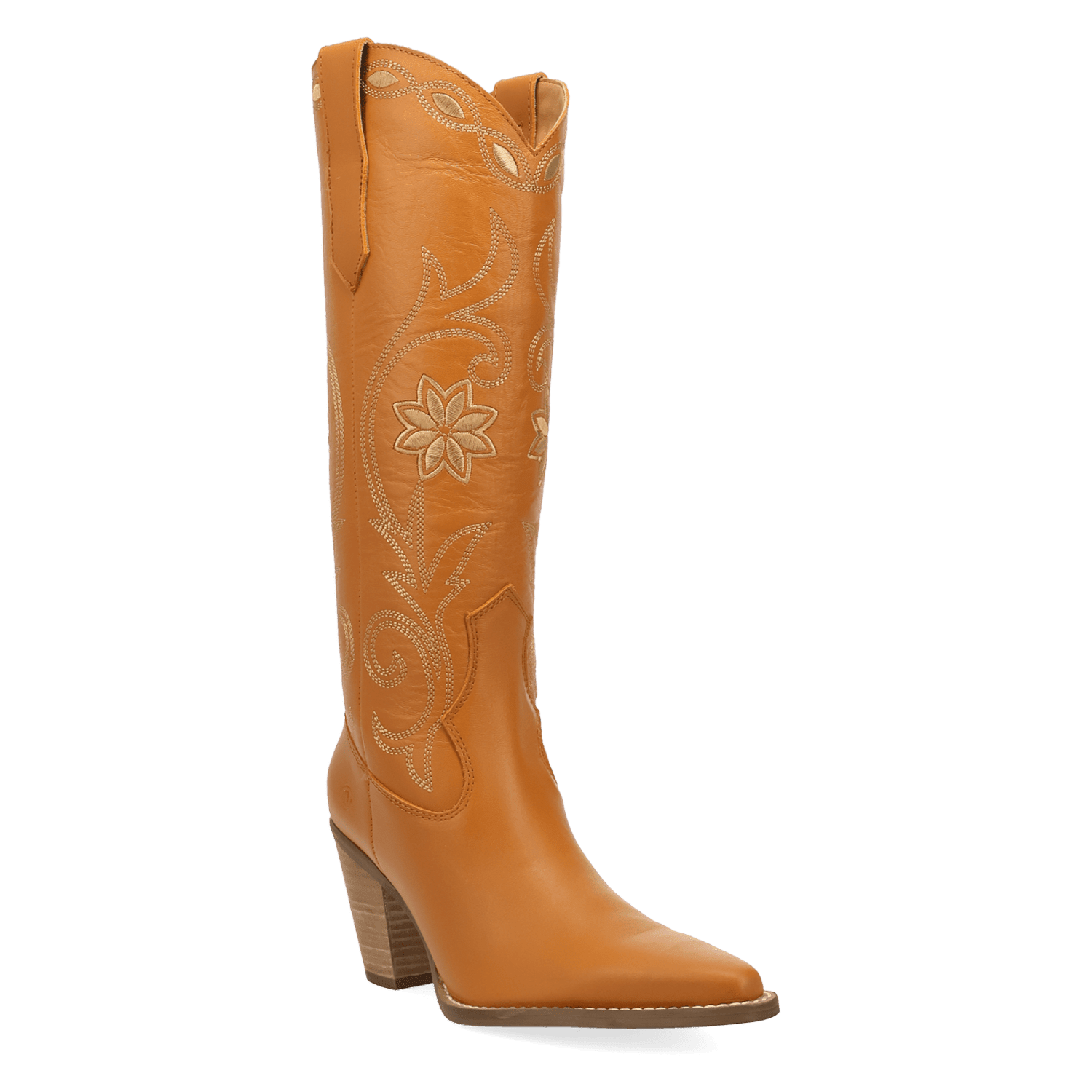 PRODUCT SHOT MISS DAISY LEATHER BOOT AT 45 DEGREE ANGLE