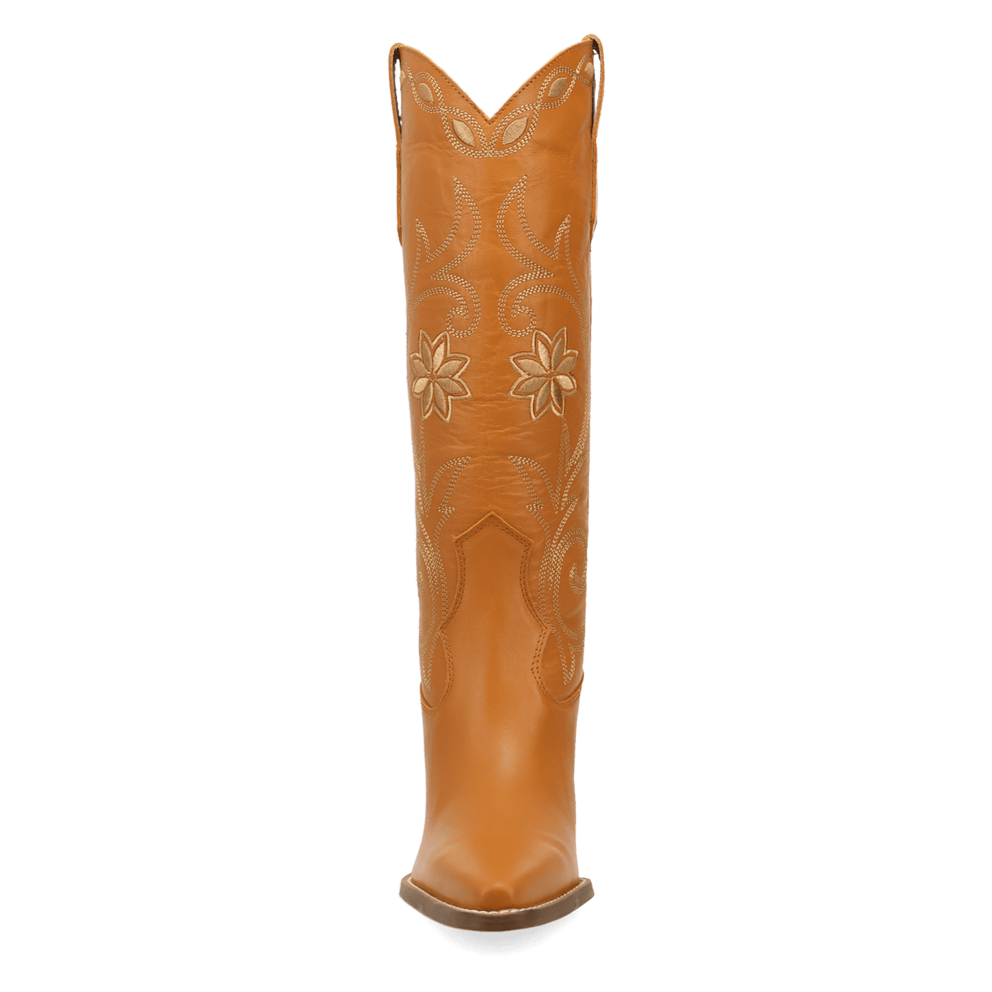 PRODUCT SHOT MISS DAISY LEATHER BOOT AT FRONT ANGLE